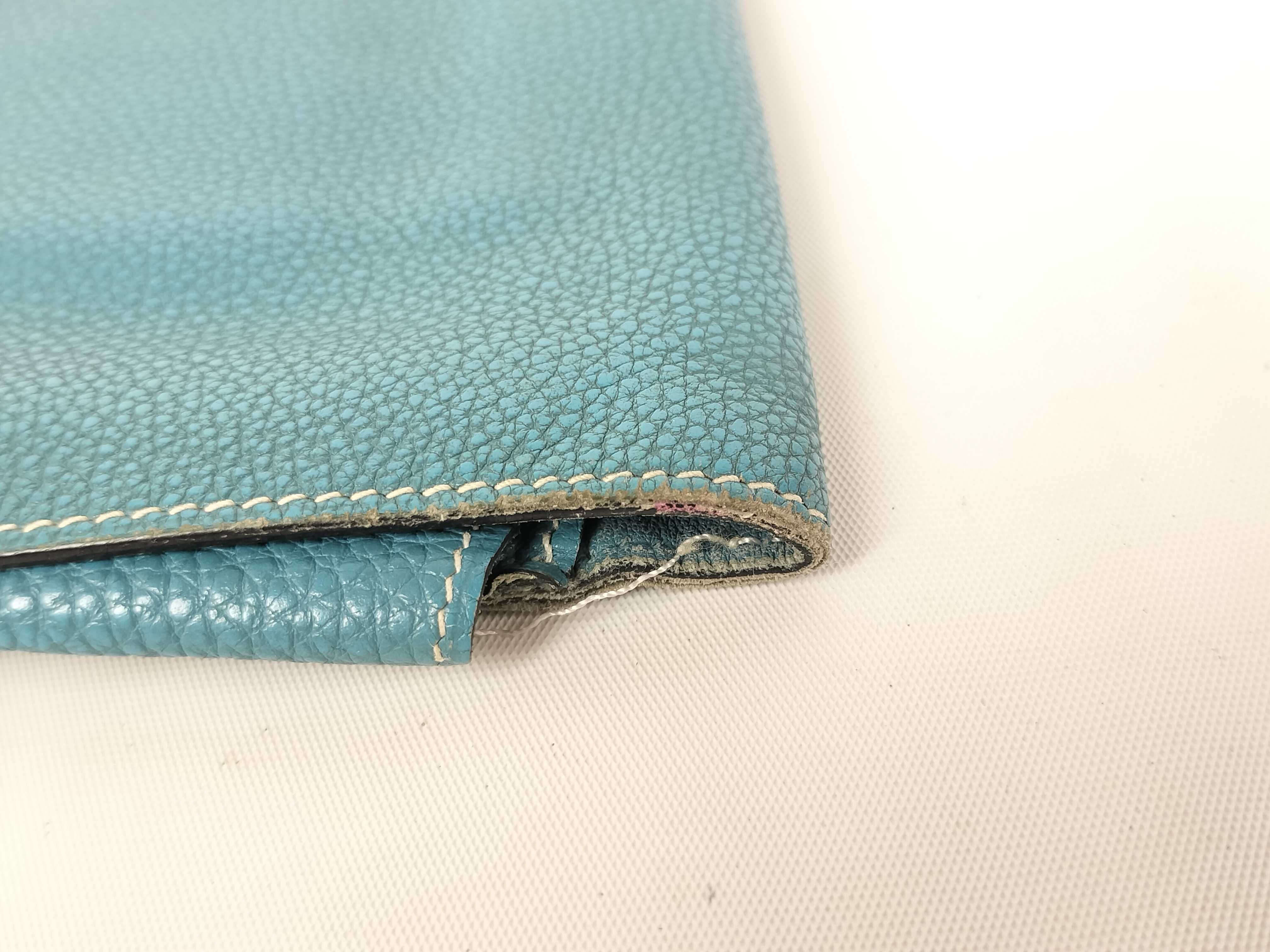 【水曜終了】(10706_0009)HERMES ドゴン GM □K ブルージーン カードケース 財布