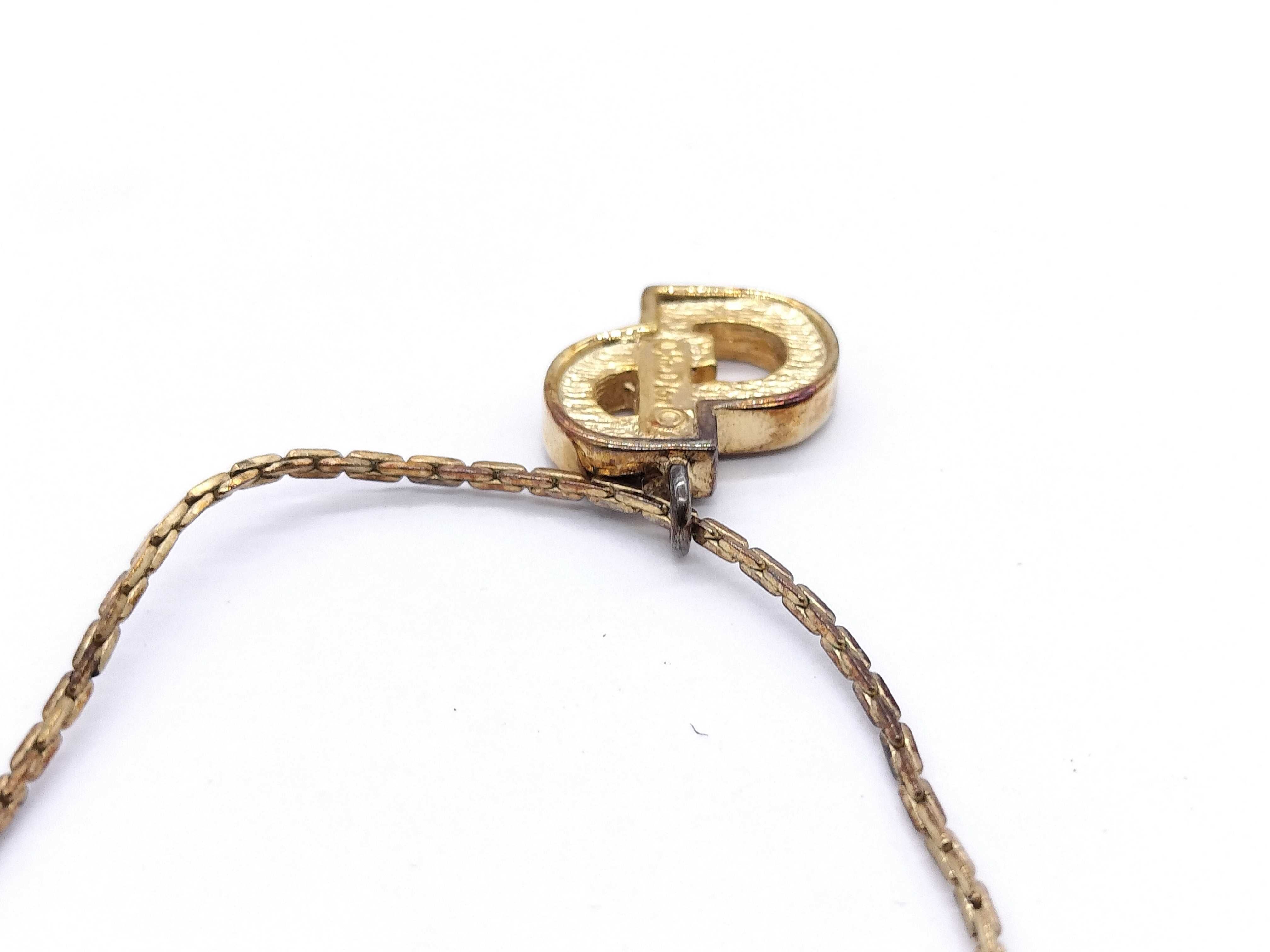 【水曜終了】(10700_0175)Dior GDカラー ロゴ ネックレス ネックレス