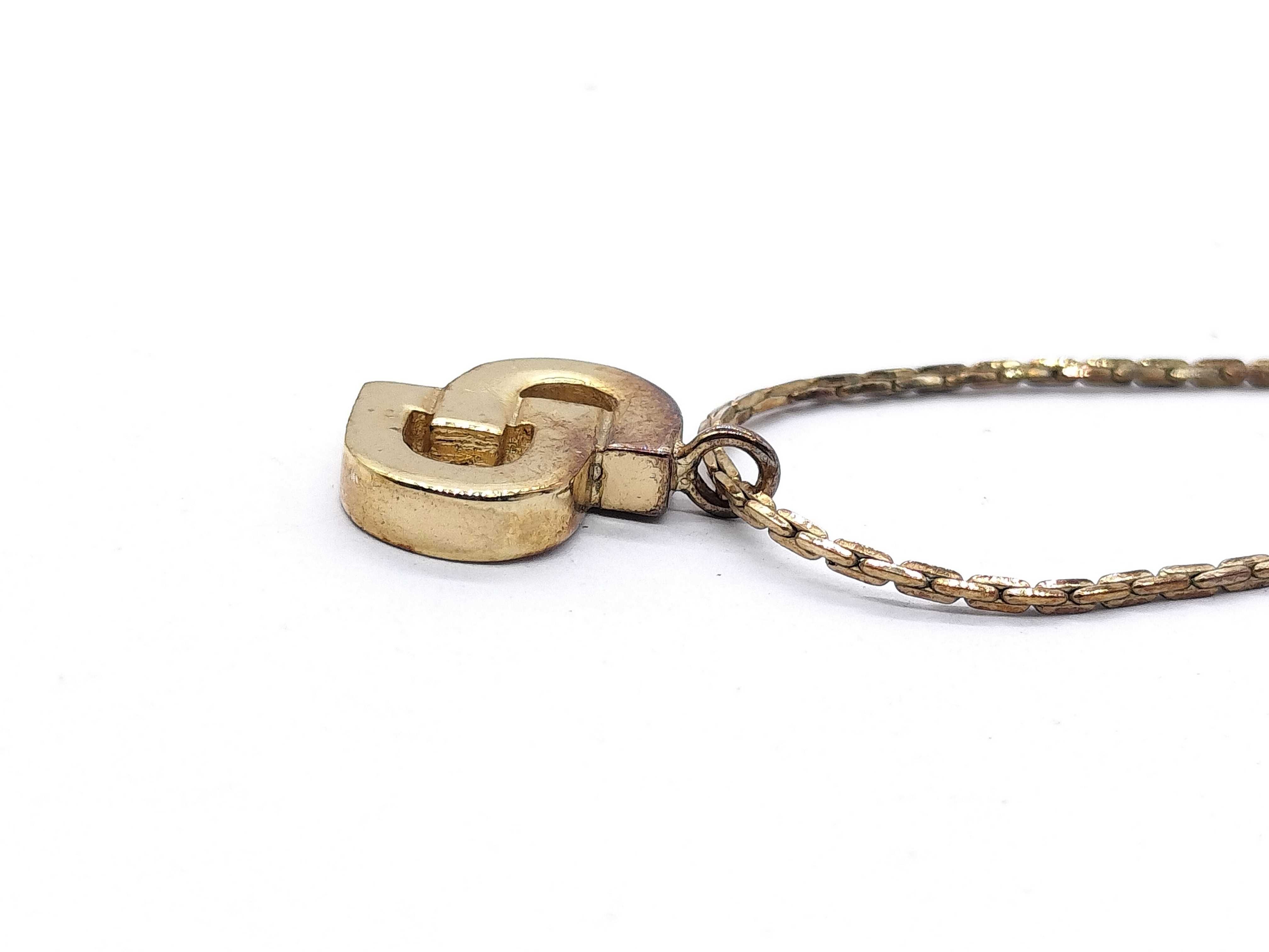 【水曜終了】(10700_0175)Dior GDカラー ロゴ ネックレス ネックレス