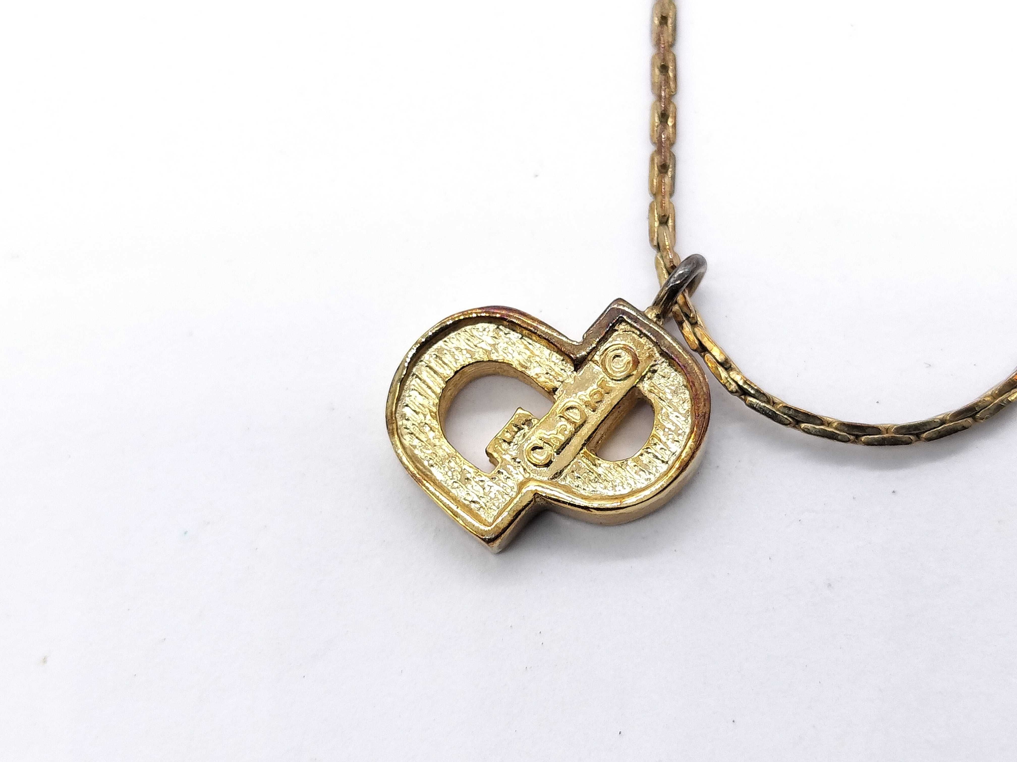 【水曜終了】(10700_0175)Dior GDカラー ロゴ ネックレス ネックレス