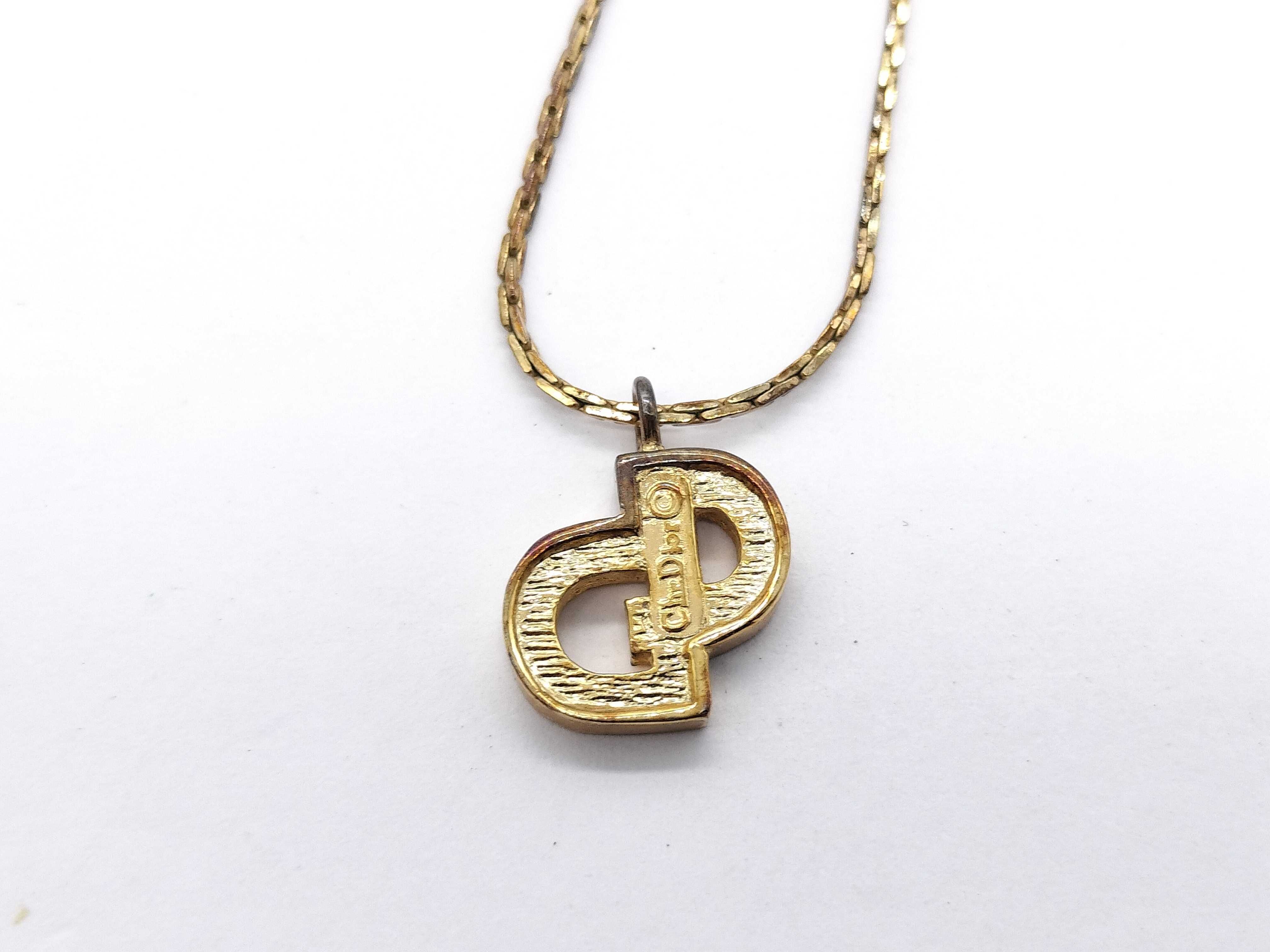 【水曜終了】(10700_0175)Dior GDカラー ロゴ ネックレス ネックレス