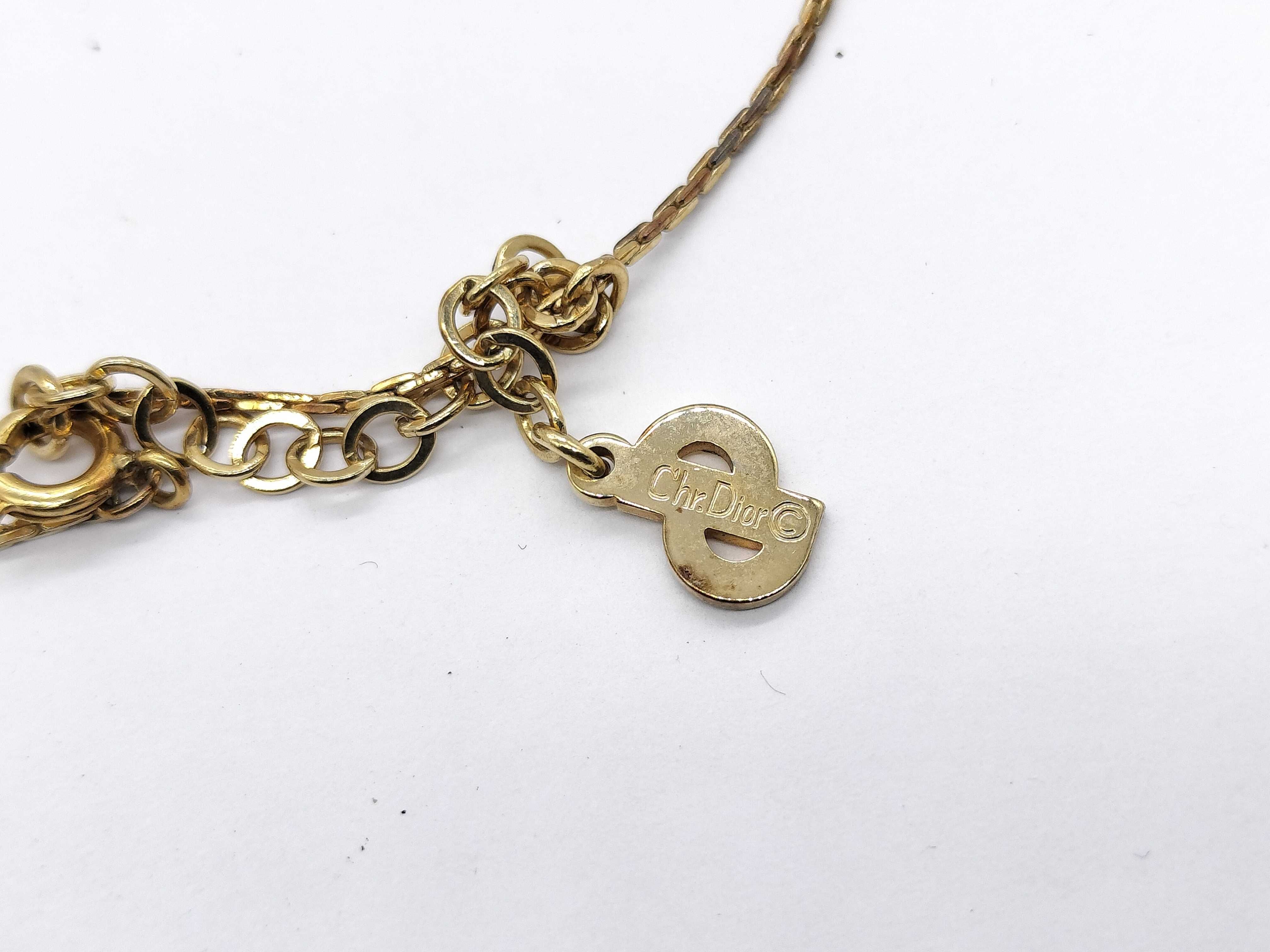 【水曜終了】(10700_0175)Dior GDカラー ロゴ ネックレス ネックレス