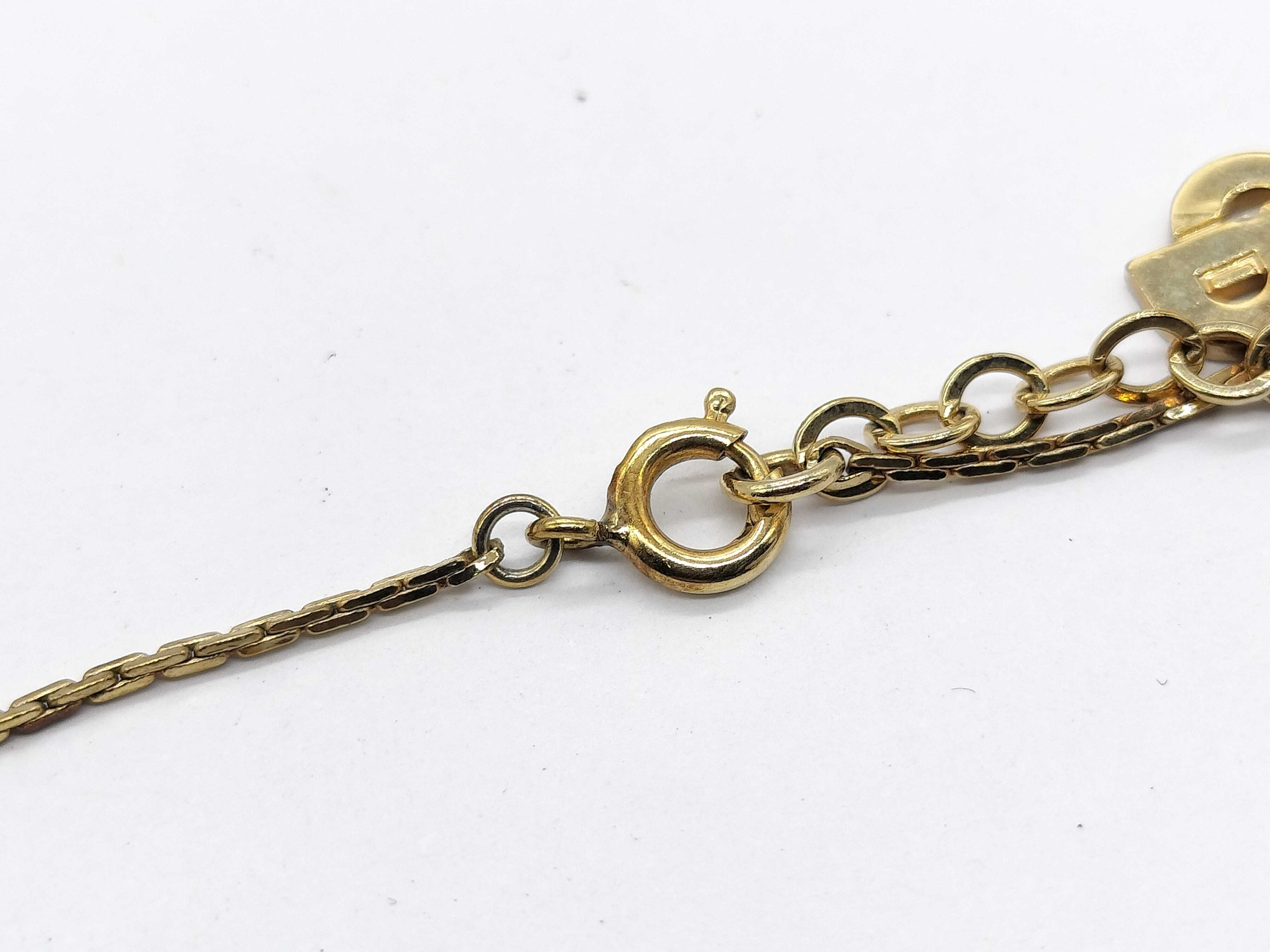 【水曜終了】(10700_0175)Dior GDカラー ロゴ ネックレス ネックレス