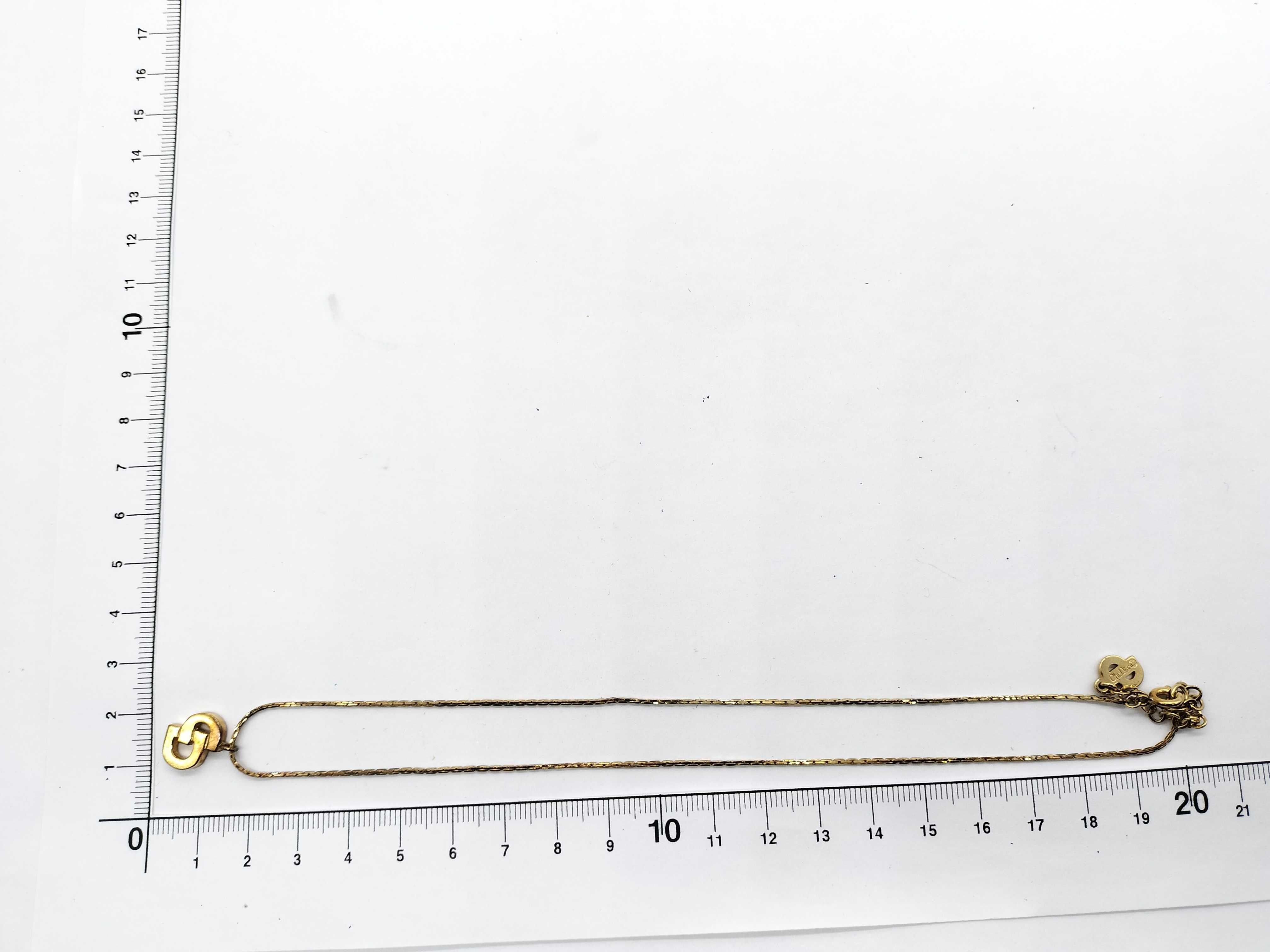 【水曜終了】(10700_0175)Dior GDカラー ロゴ ネックレス ネックレス