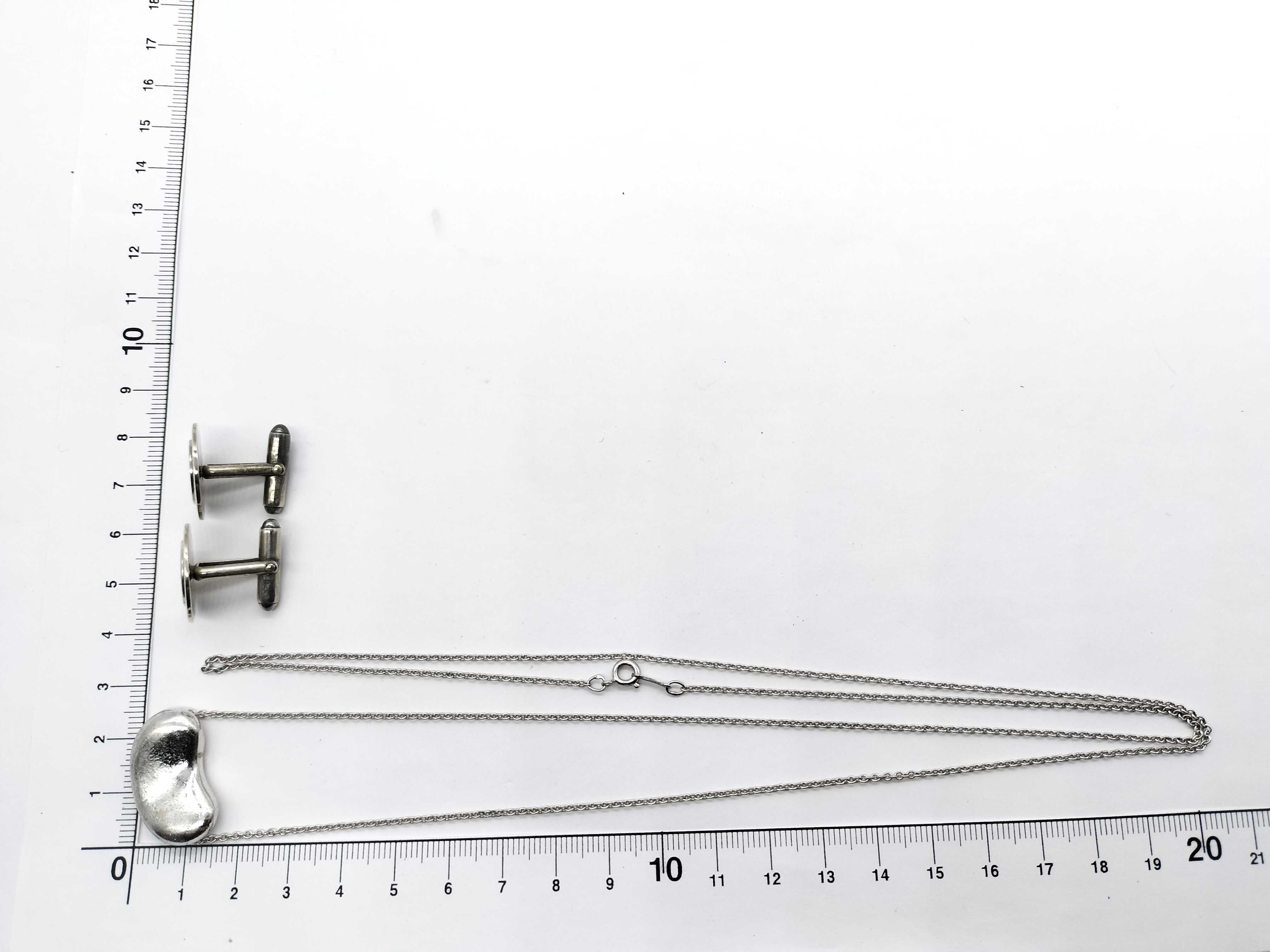 【水曜終了】(10702_0046)Tiffany&Co. ビーン 925 ビーン/カフス ネックレス