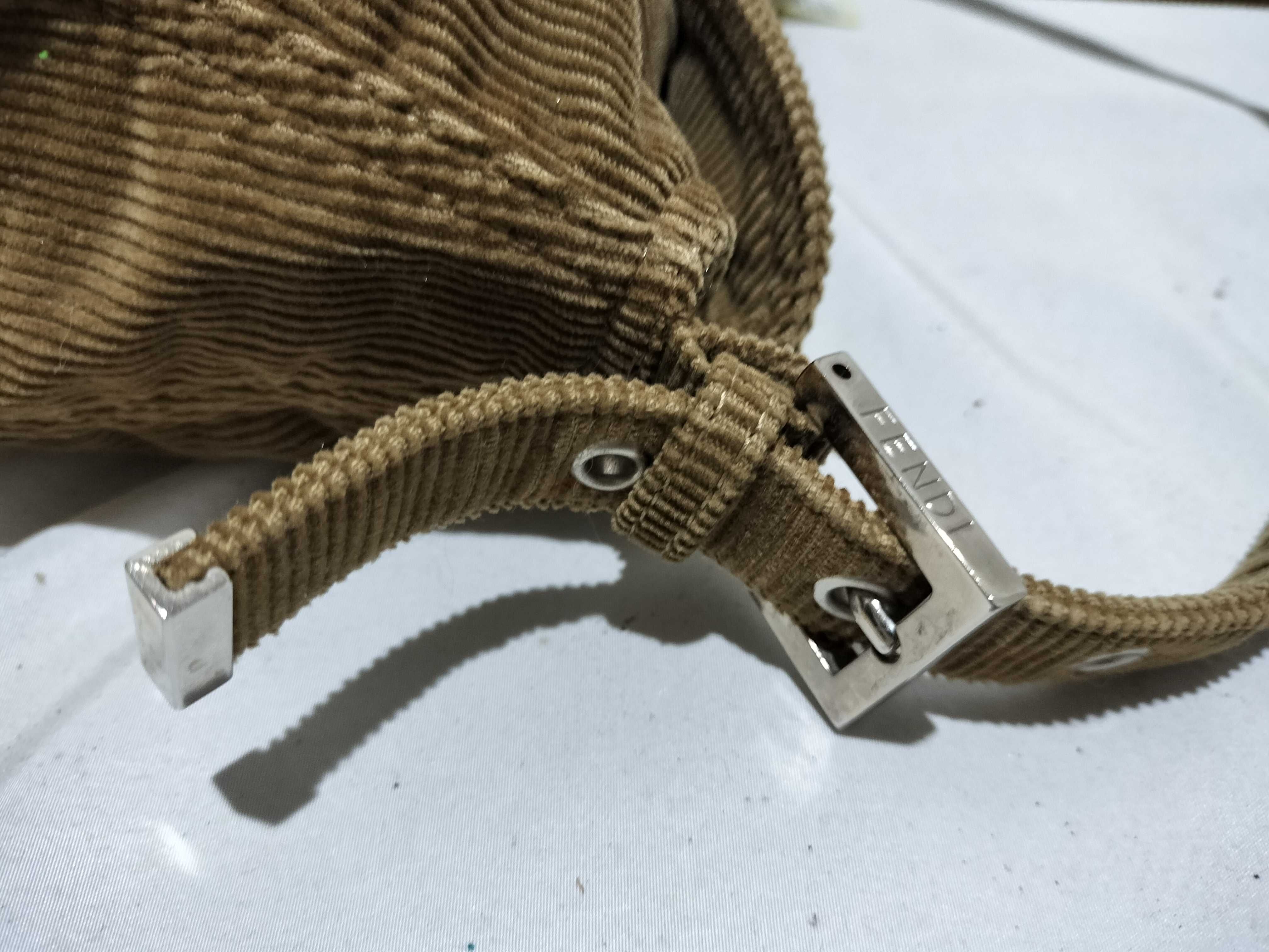 【水曜終了】(10709_0123)FENDI マンマ金具 スエード ワンショル ハンドバッグ