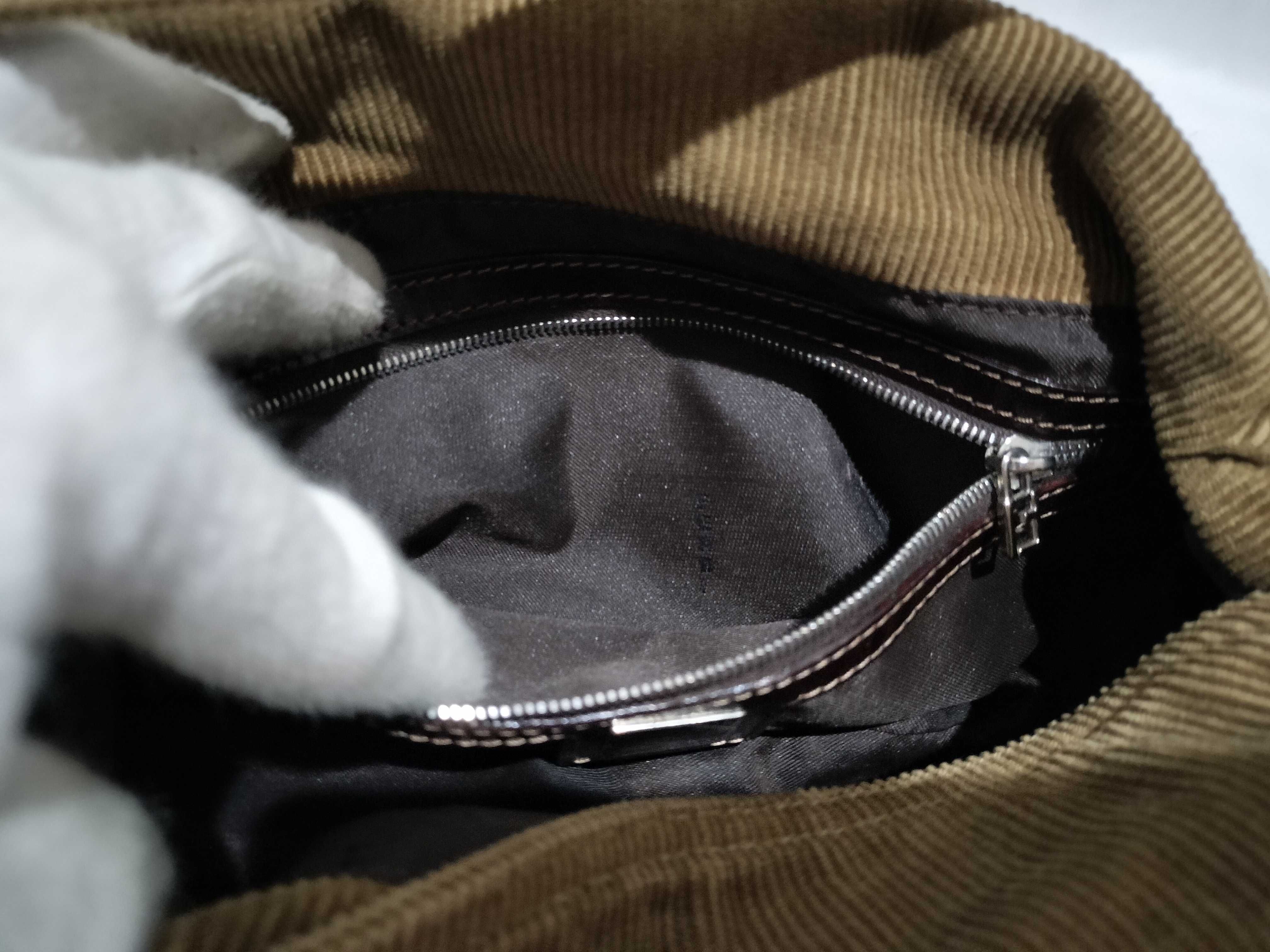 【水曜終了】(10709_0123)FENDI マンマ金具 スエード ワンショル ハンドバッグ