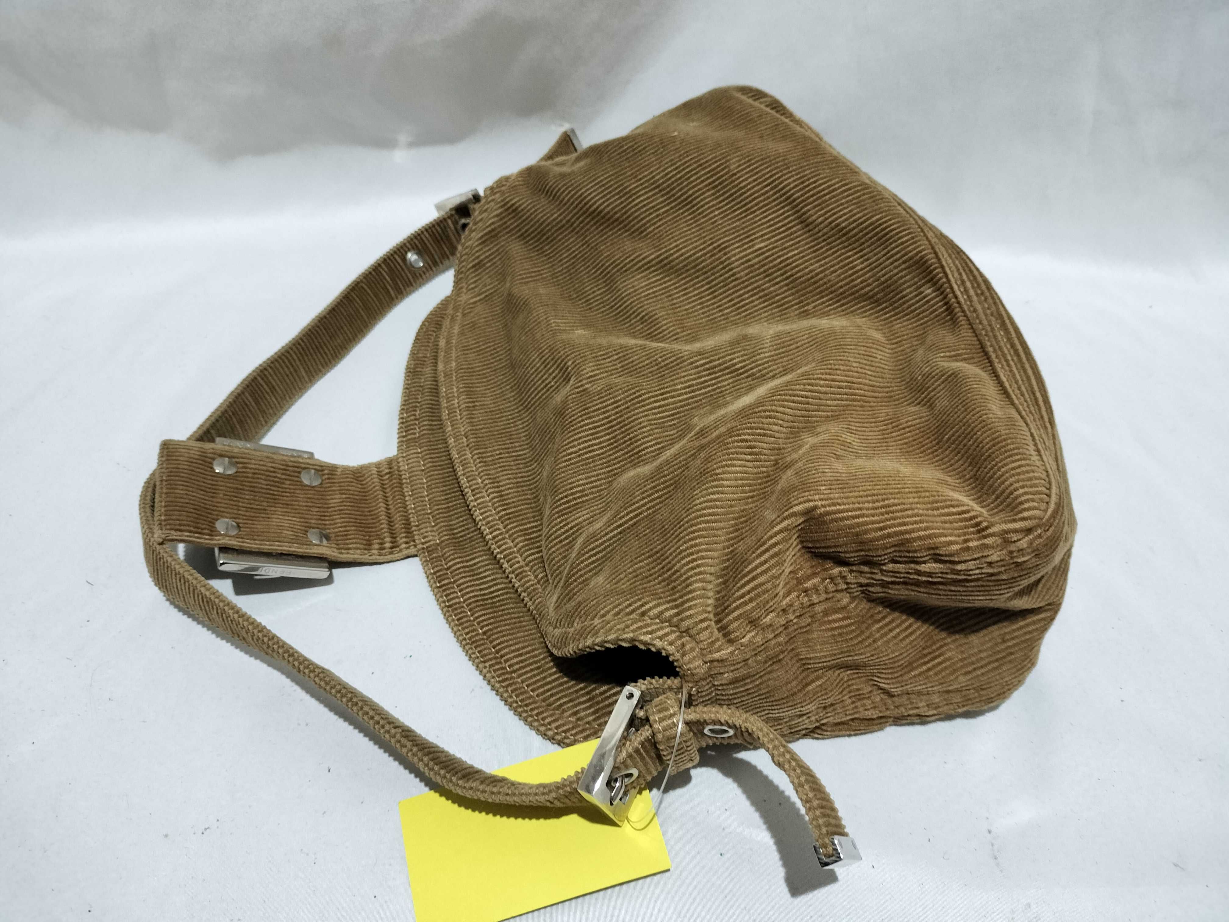 【水曜終了】(10709_0123)FENDI マンマ金具 スエード ワンショル ハンドバッグ