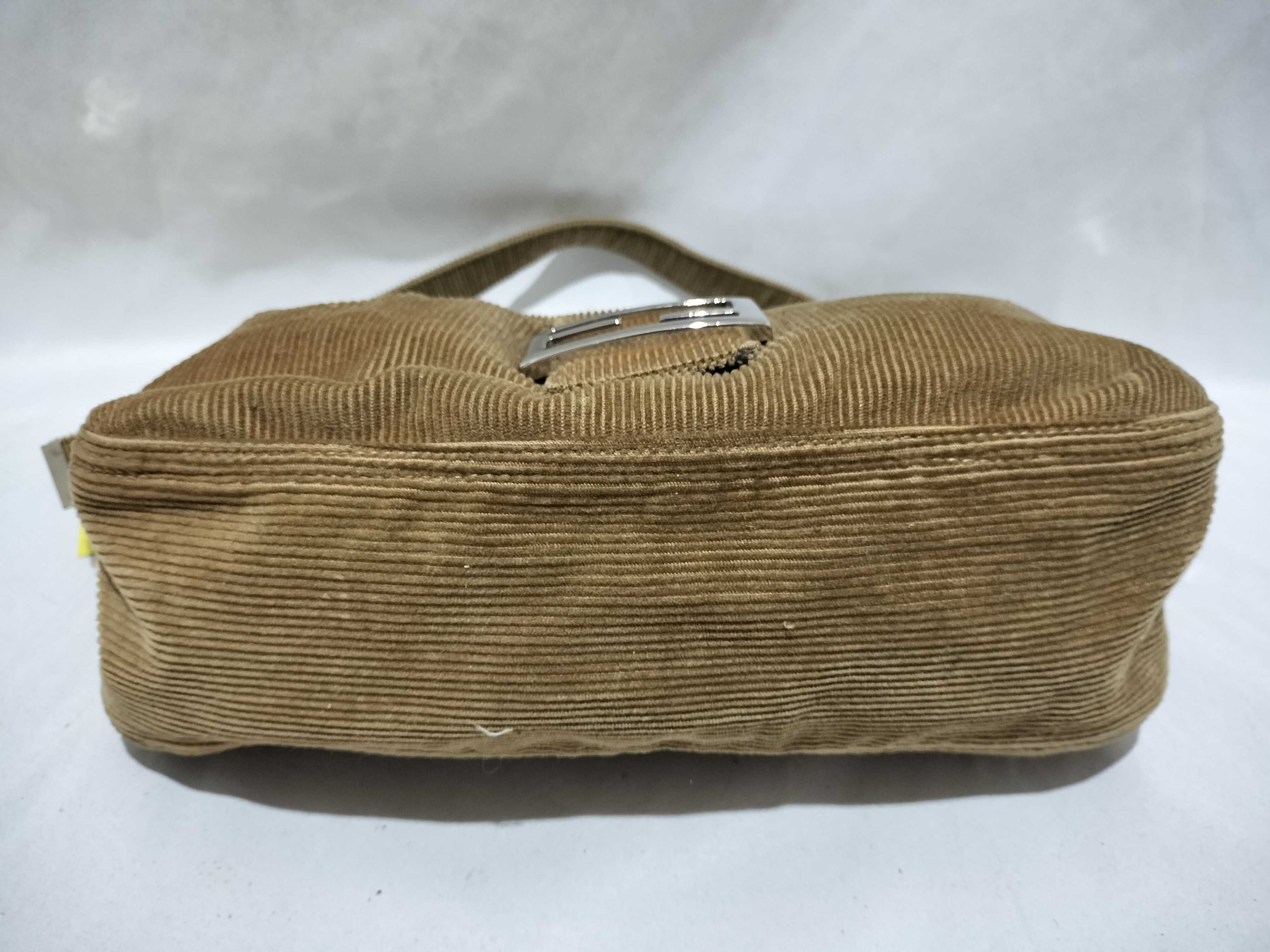 【水曜終了】(10709_0123)FENDI マンマ金具 スエード ワンショル ハンドバッグ