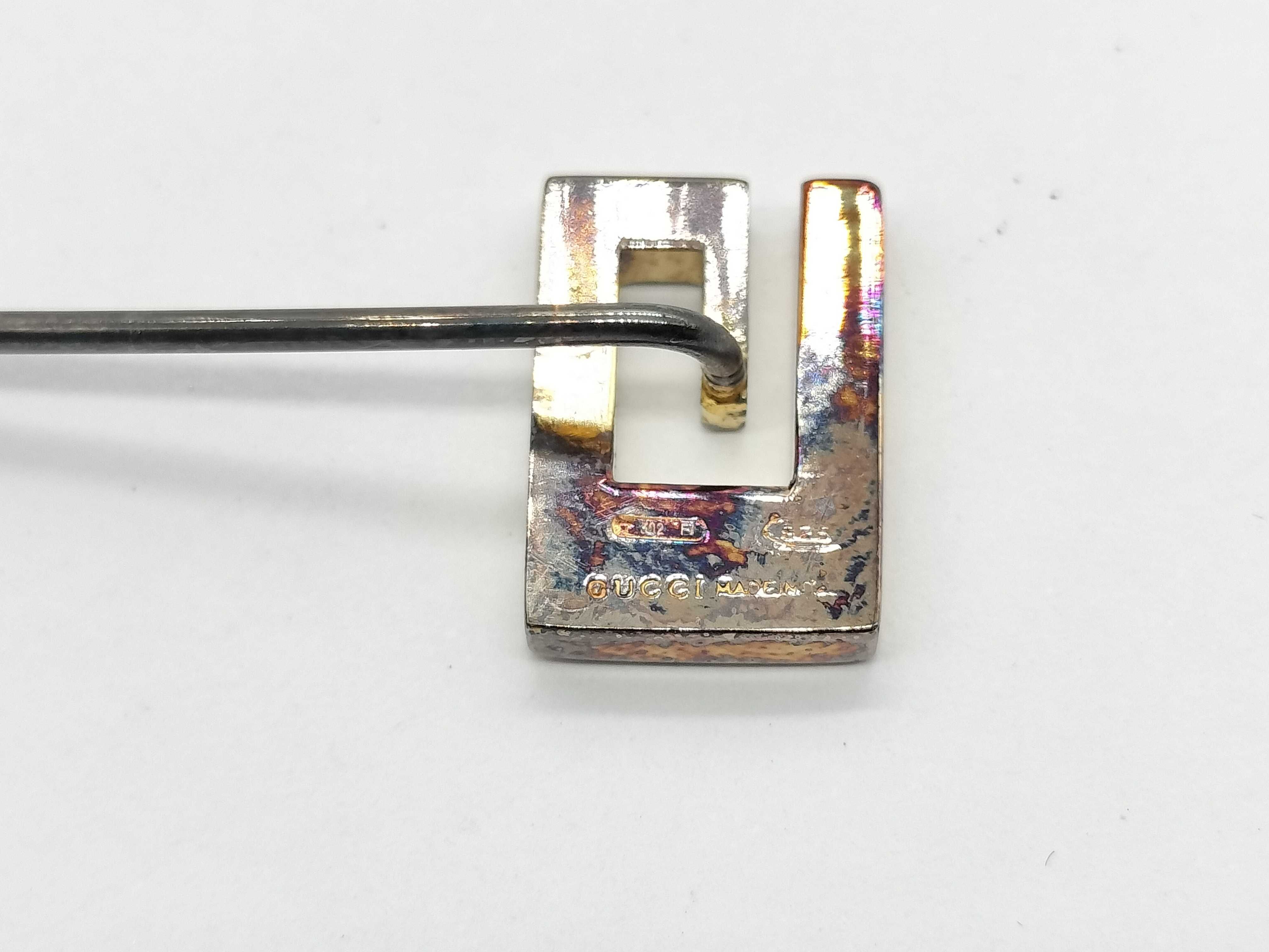 【水曜終了】(10709_0034)GUCCI ピンブローチ SV925 2点 ブローチ