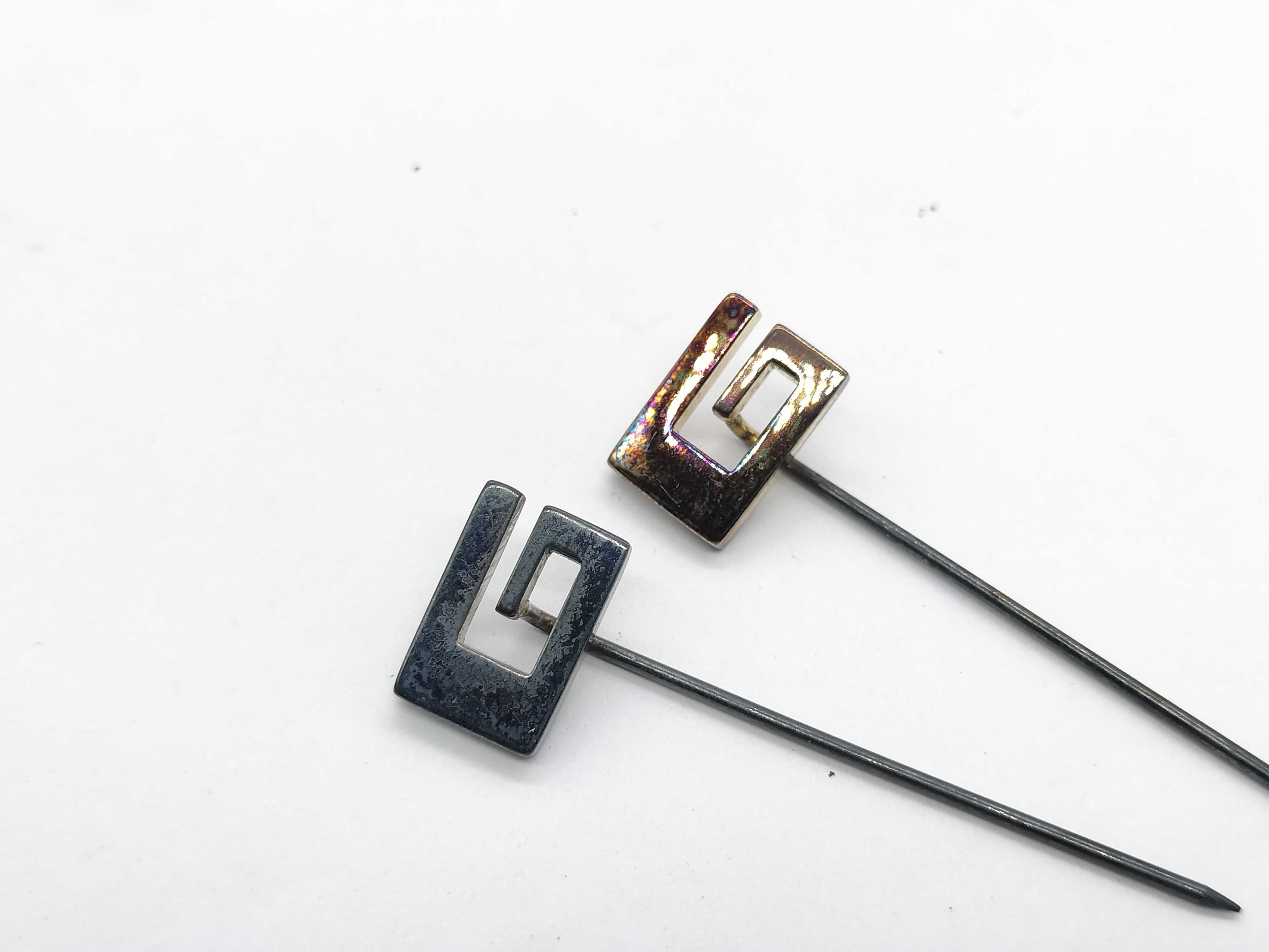 【水曜終了】(10709_0034)GUCCI ピンブローチ SV925 2点 ブローチ