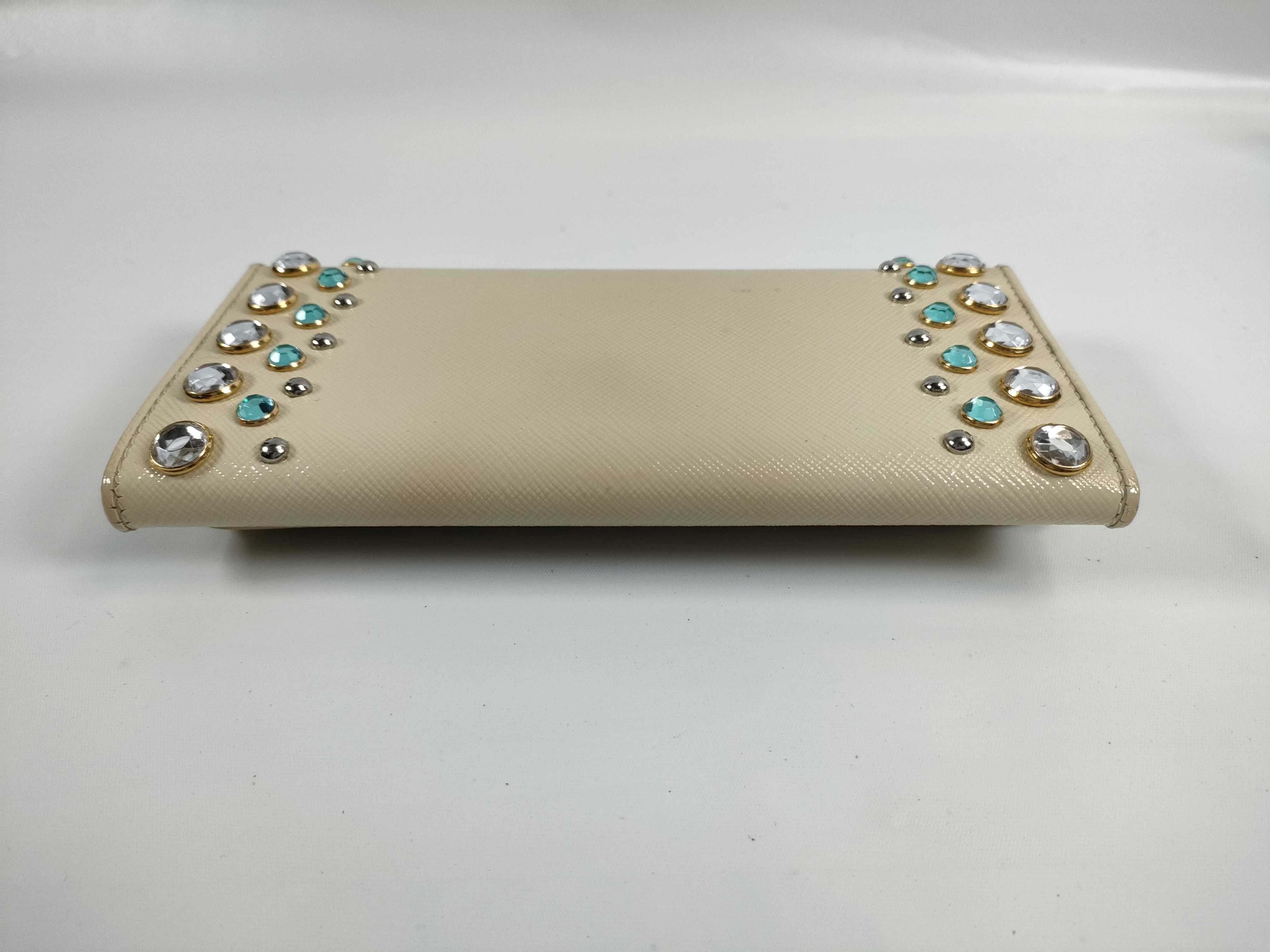 【水曜終了】(10709_0112)PRADA ビジュー長財布 財布