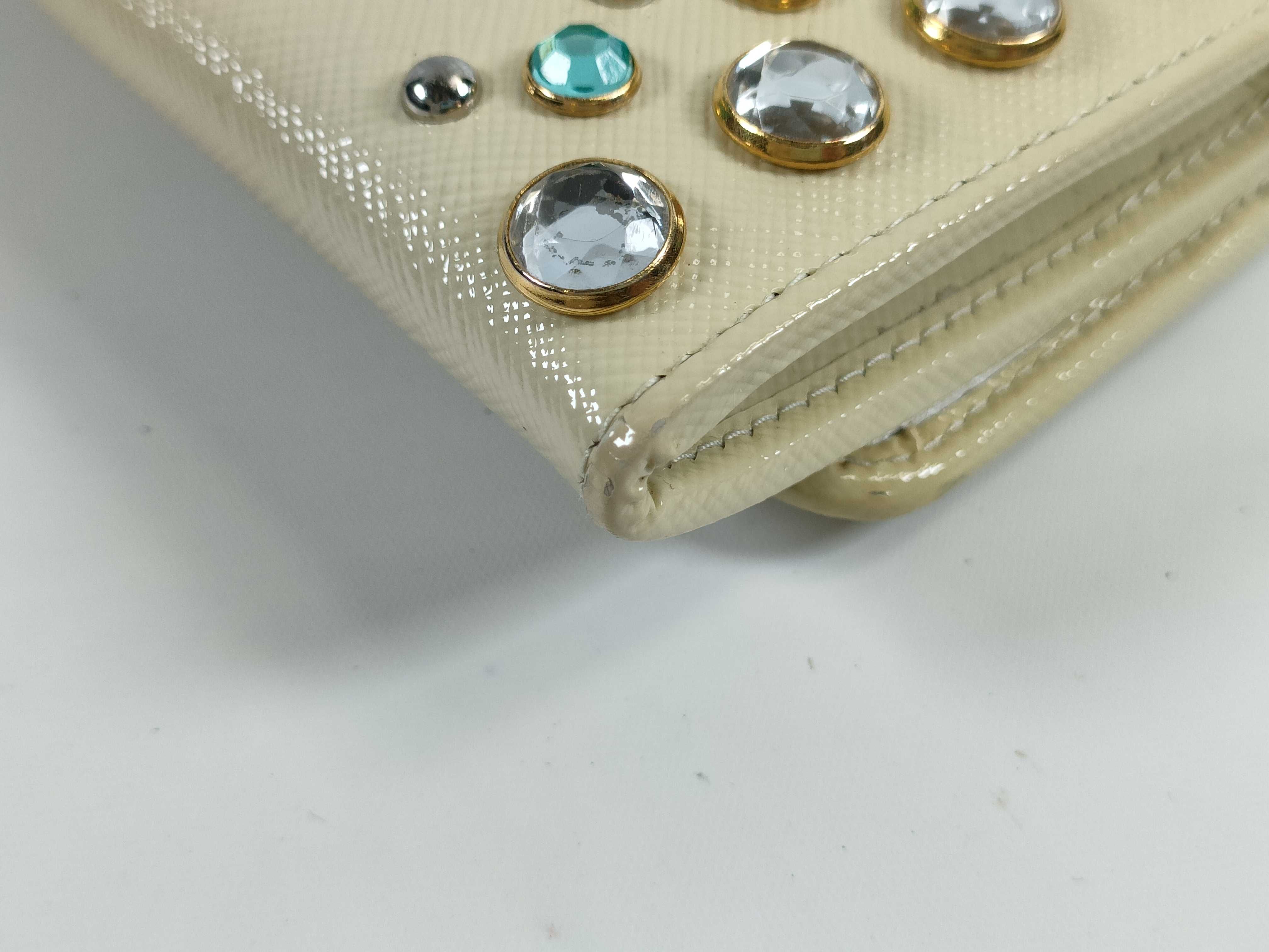 【水曜終了】(10709_0112)PRADA ビジュー長財布 財布