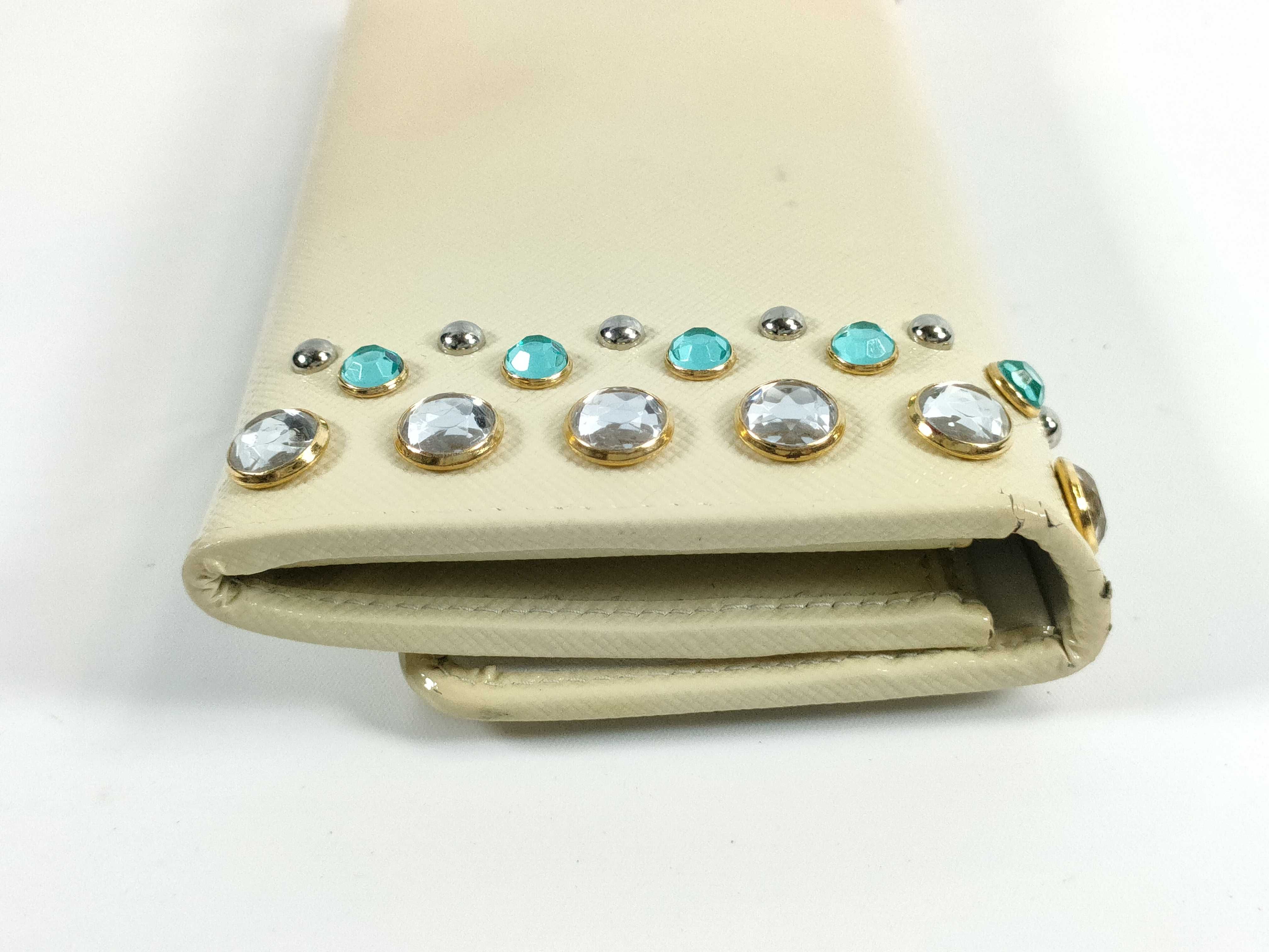 【水曜終了】(10709_0112)PRADA ビジュー長財布 財布