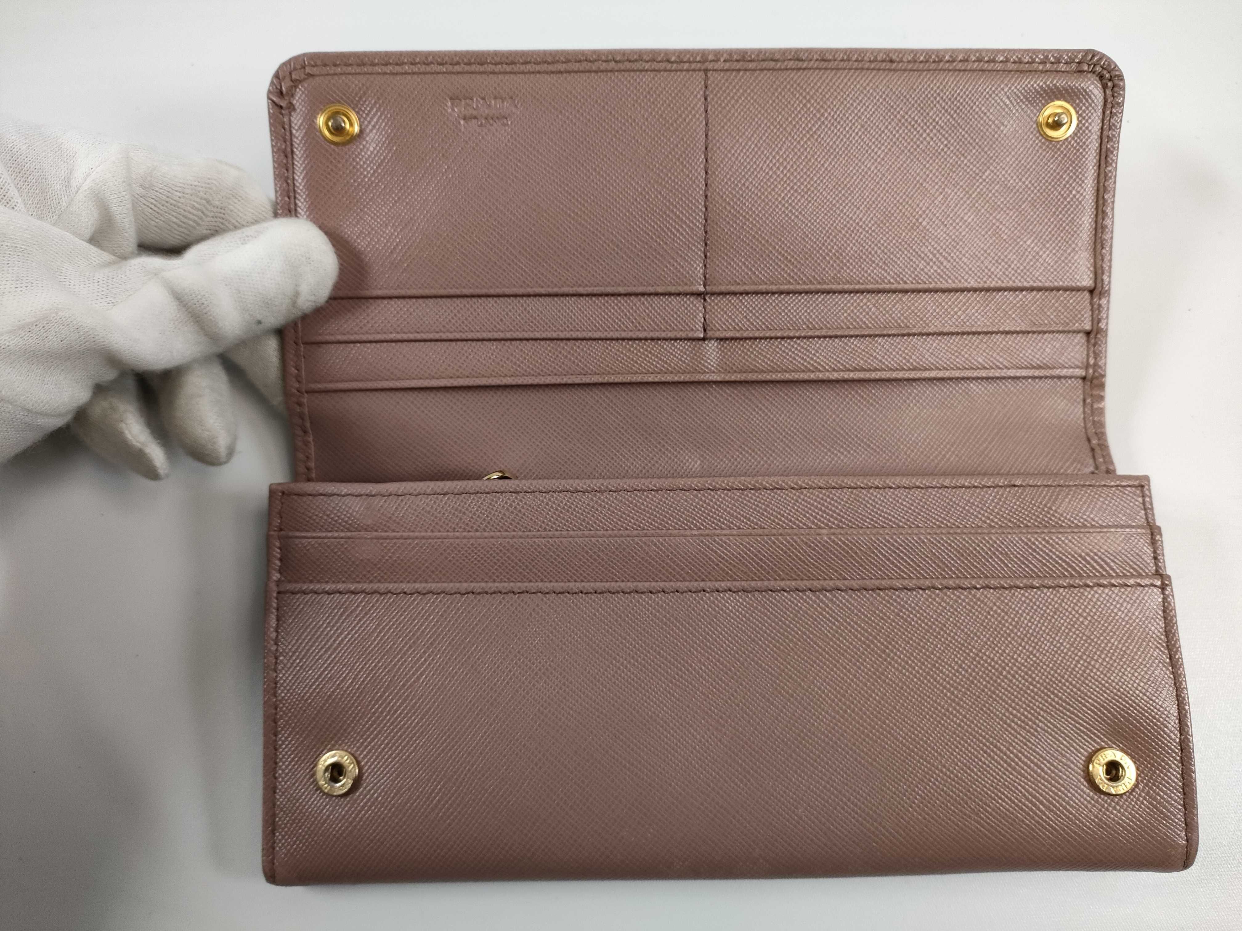 【水曜終了】(10709_0113)PRADA サフィアーノ 長財布 リボン 財布