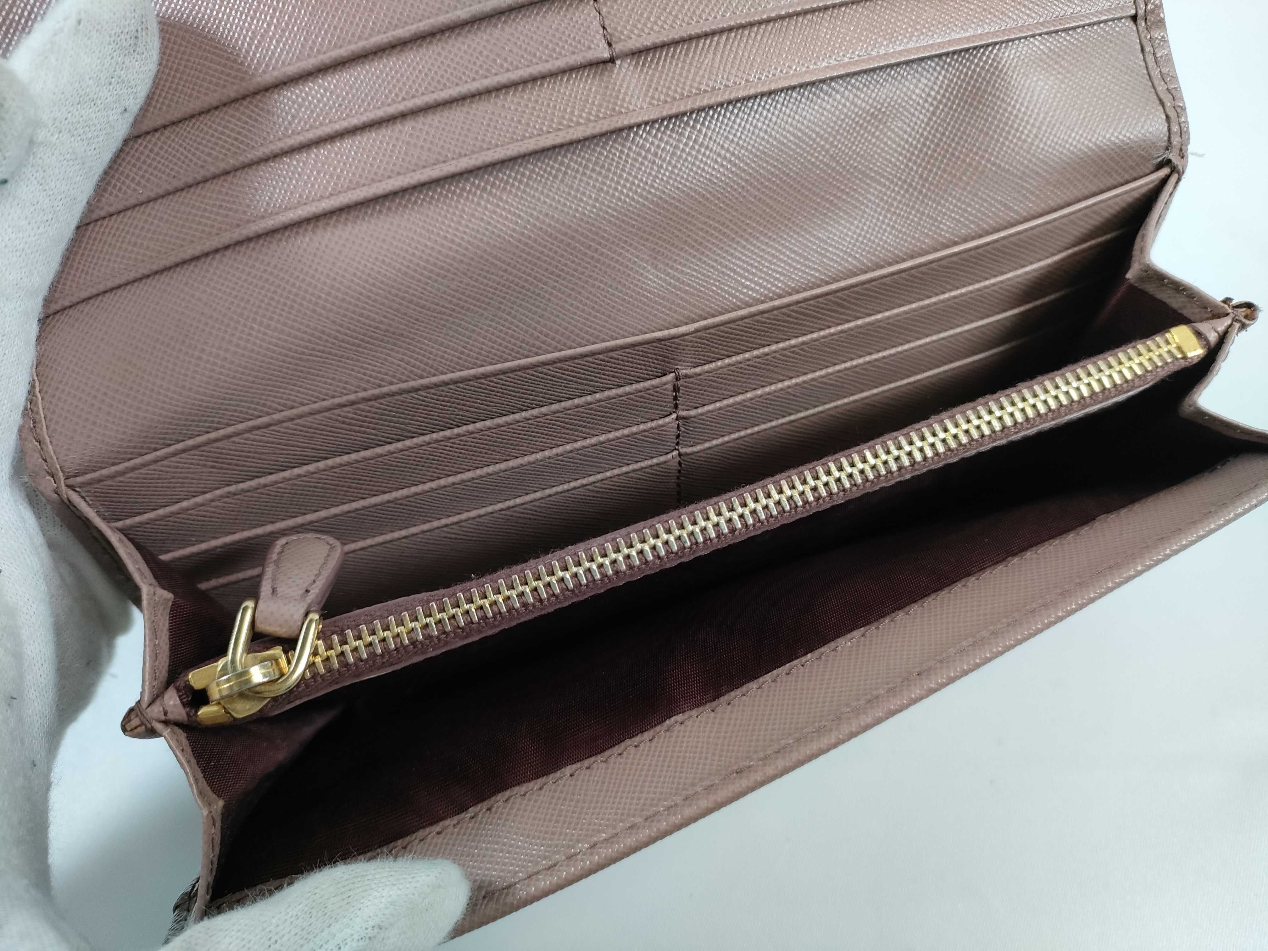 【水曜終了】(10709_0113)PRADA サフィアーノ 長財布 リボン 財布