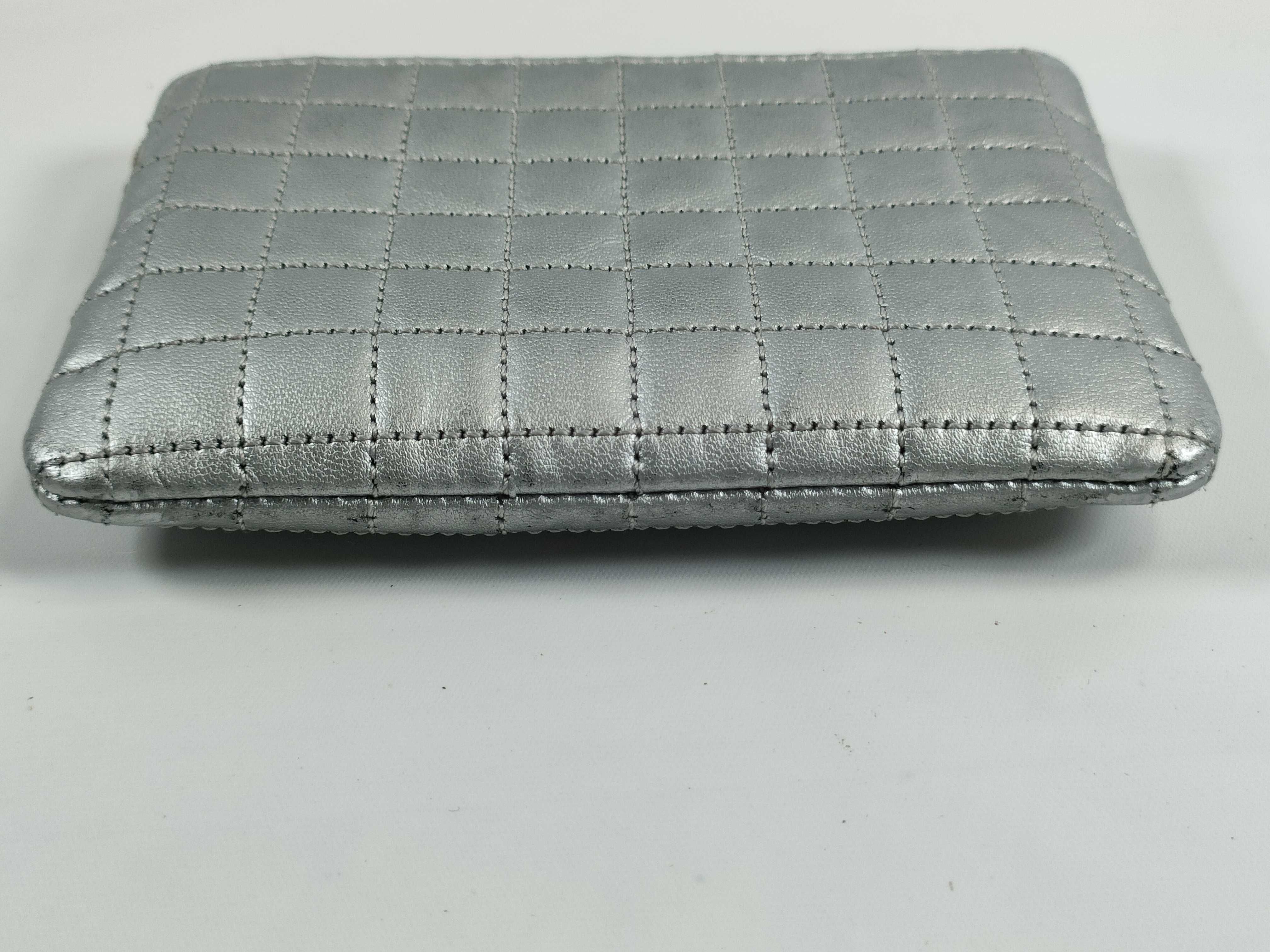 【水曜終了】(10709_0076)CELINE Cチャーム コイン カードケース シルバー コインケース