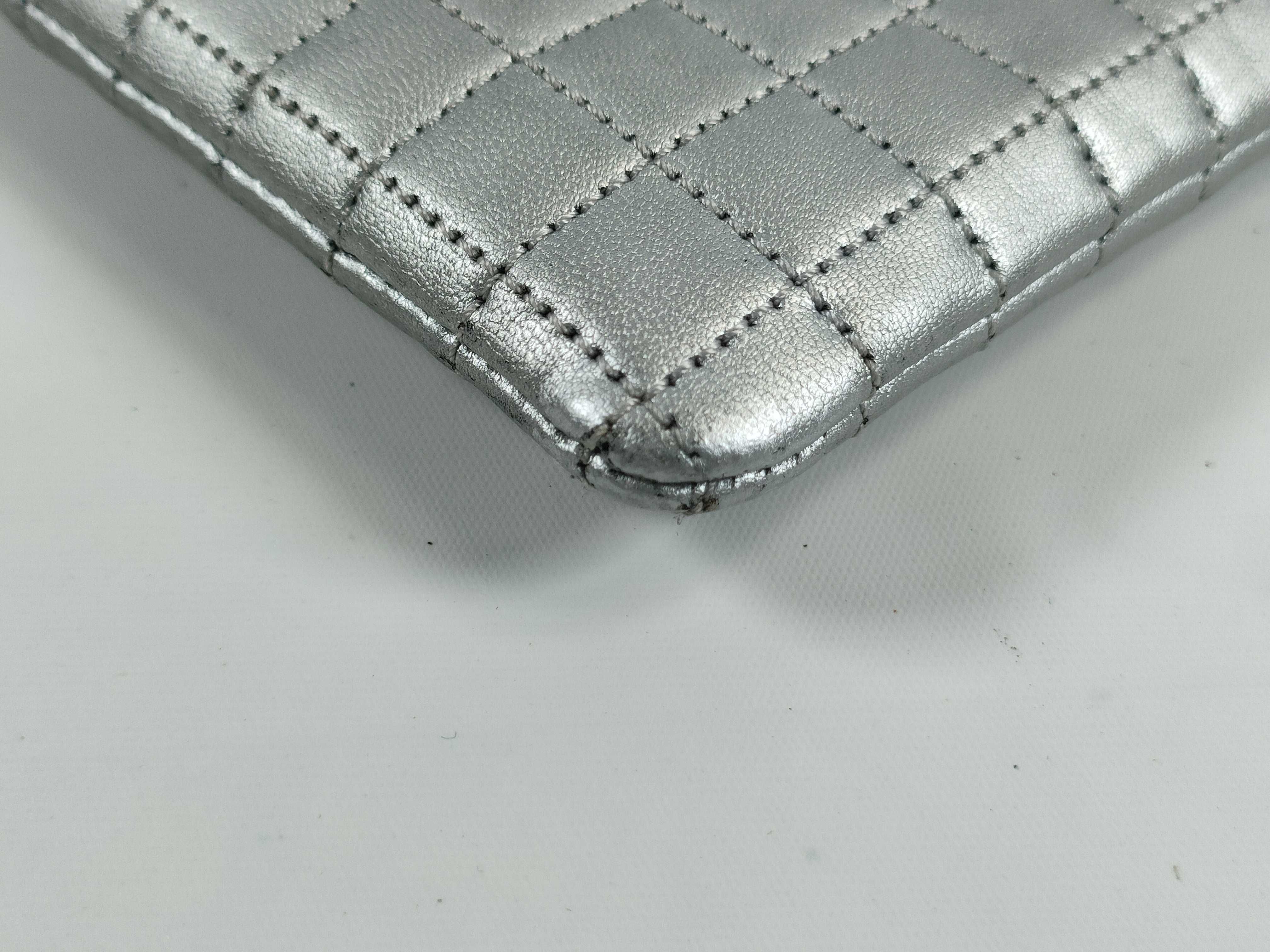 【水曜終了】(10709_0076)CELINE Cチャーム コイン カードケース シルバー コインケース