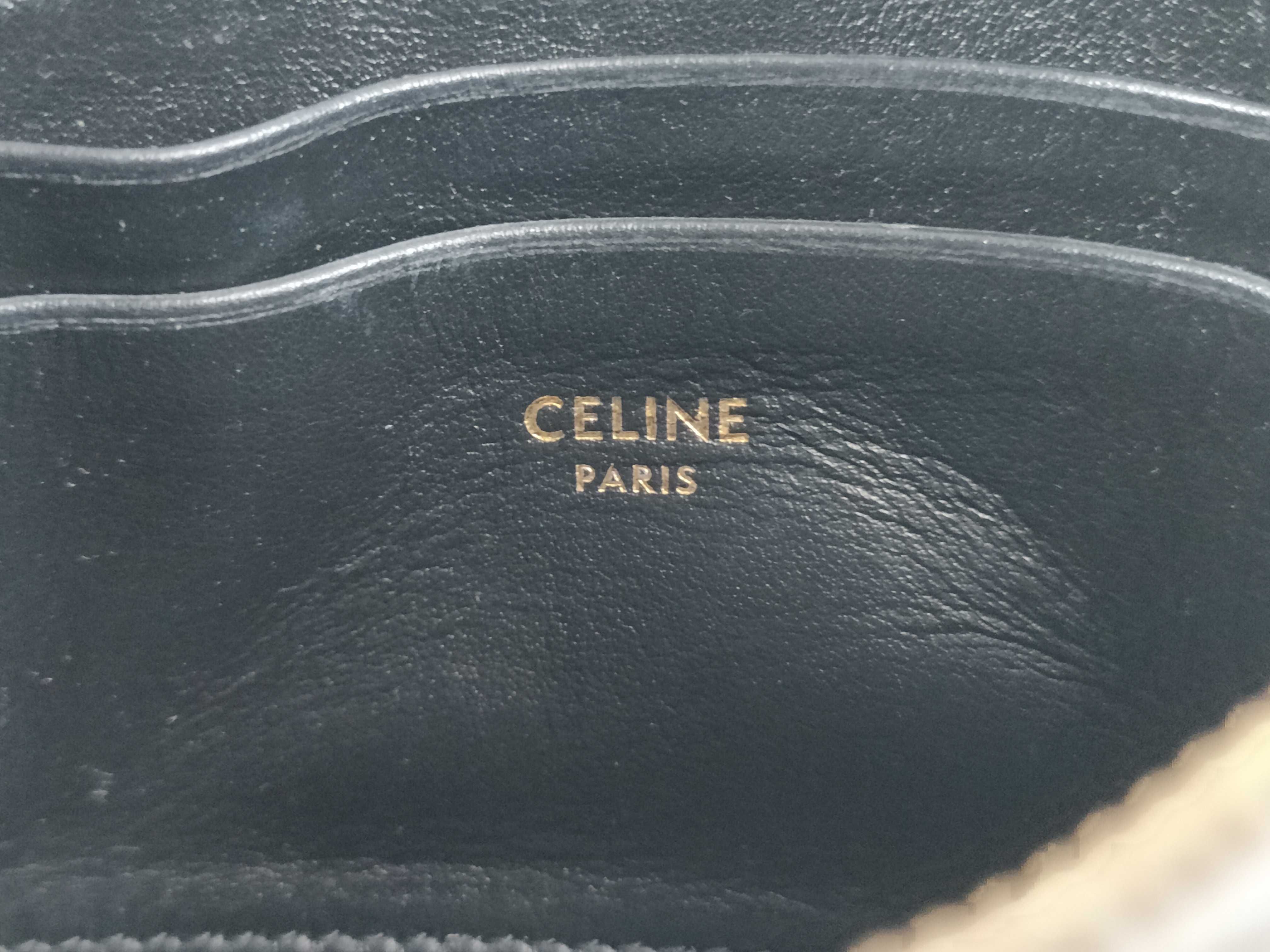 【水曜終了】(10709_0076)CELINE Cチャーム コイン カードケース シルバー コインケース