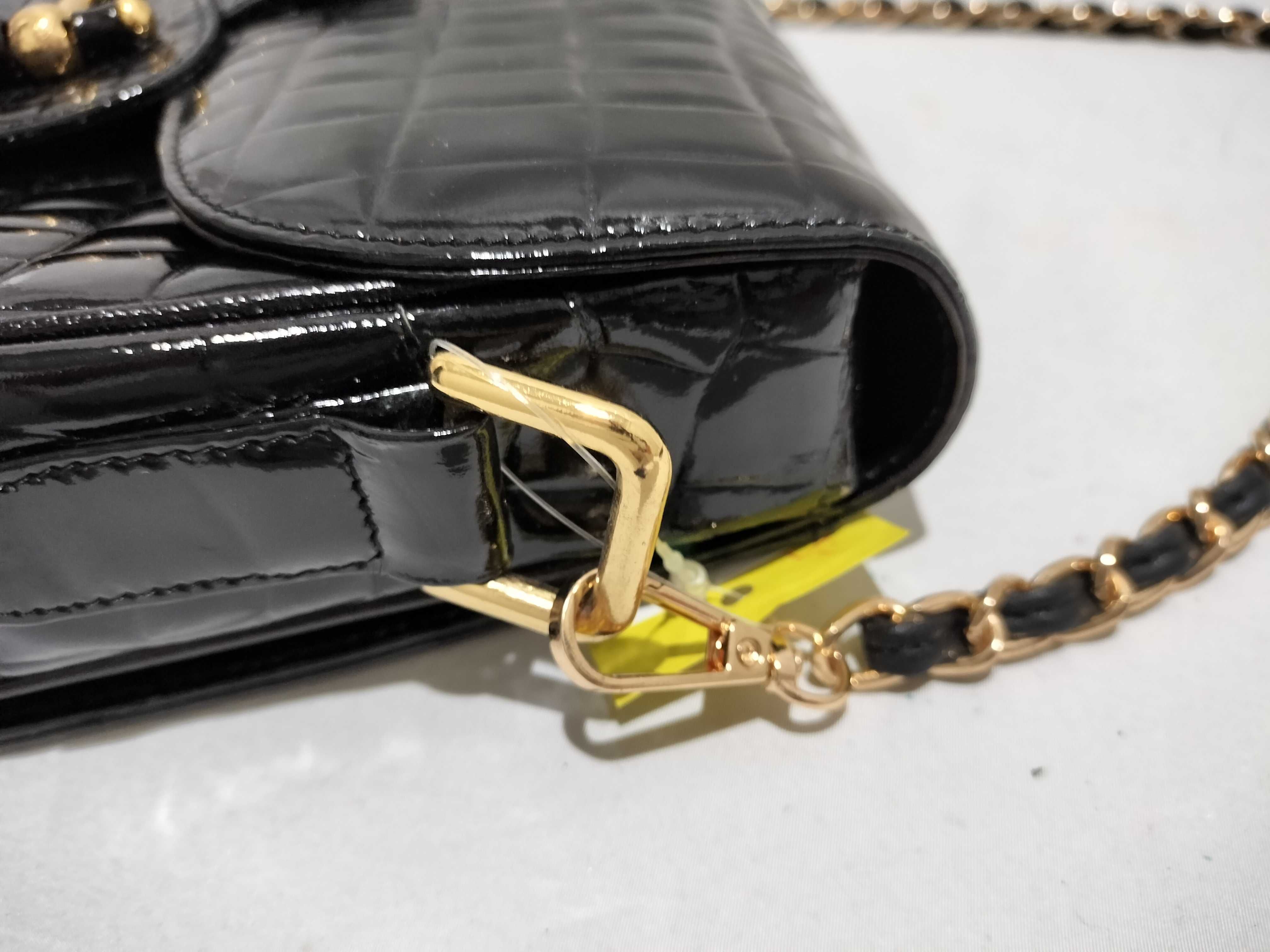 【水曜終了】(10709_0001)▼GUCCI パフューム クロコダイル風 チェーン ショルダー オールド ショルダーバッグ