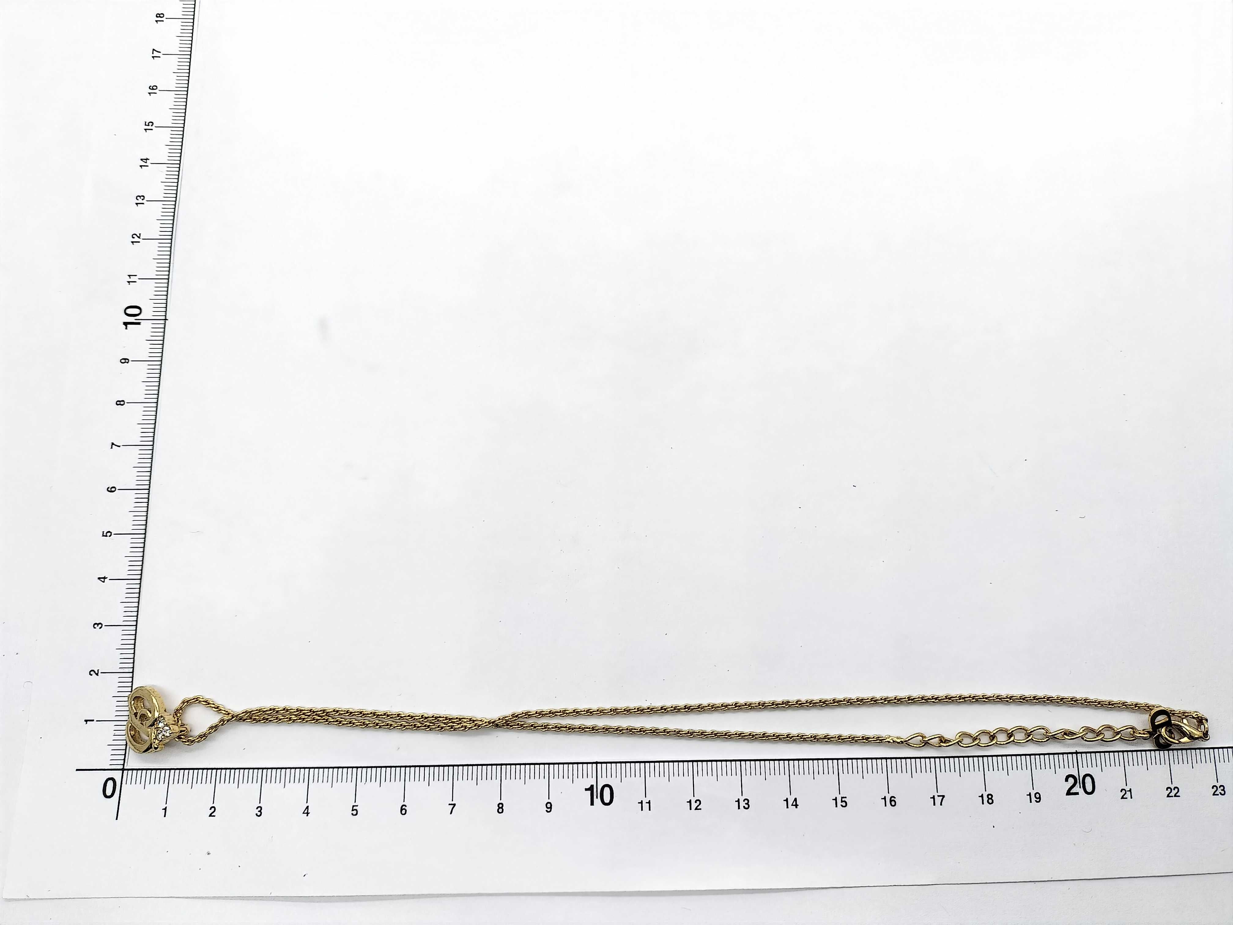 【水曜終了】(10700_0180)Dior CDロゴ ゴールド ラインストーン ネックレス