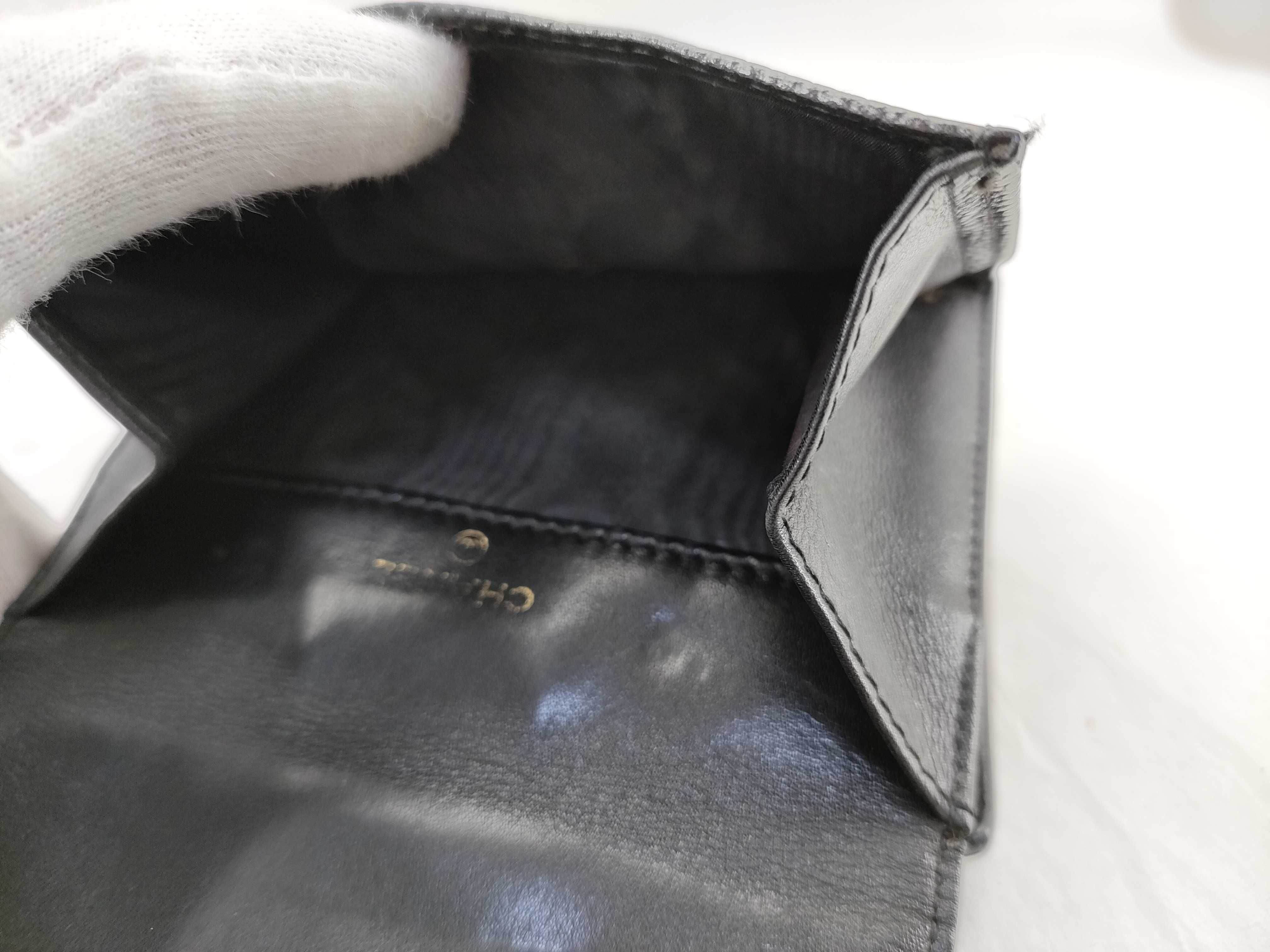 【水曜終了】(10707_0031)CHANEL キャビアスキン ココマーク Wホック 二つ折り 財布