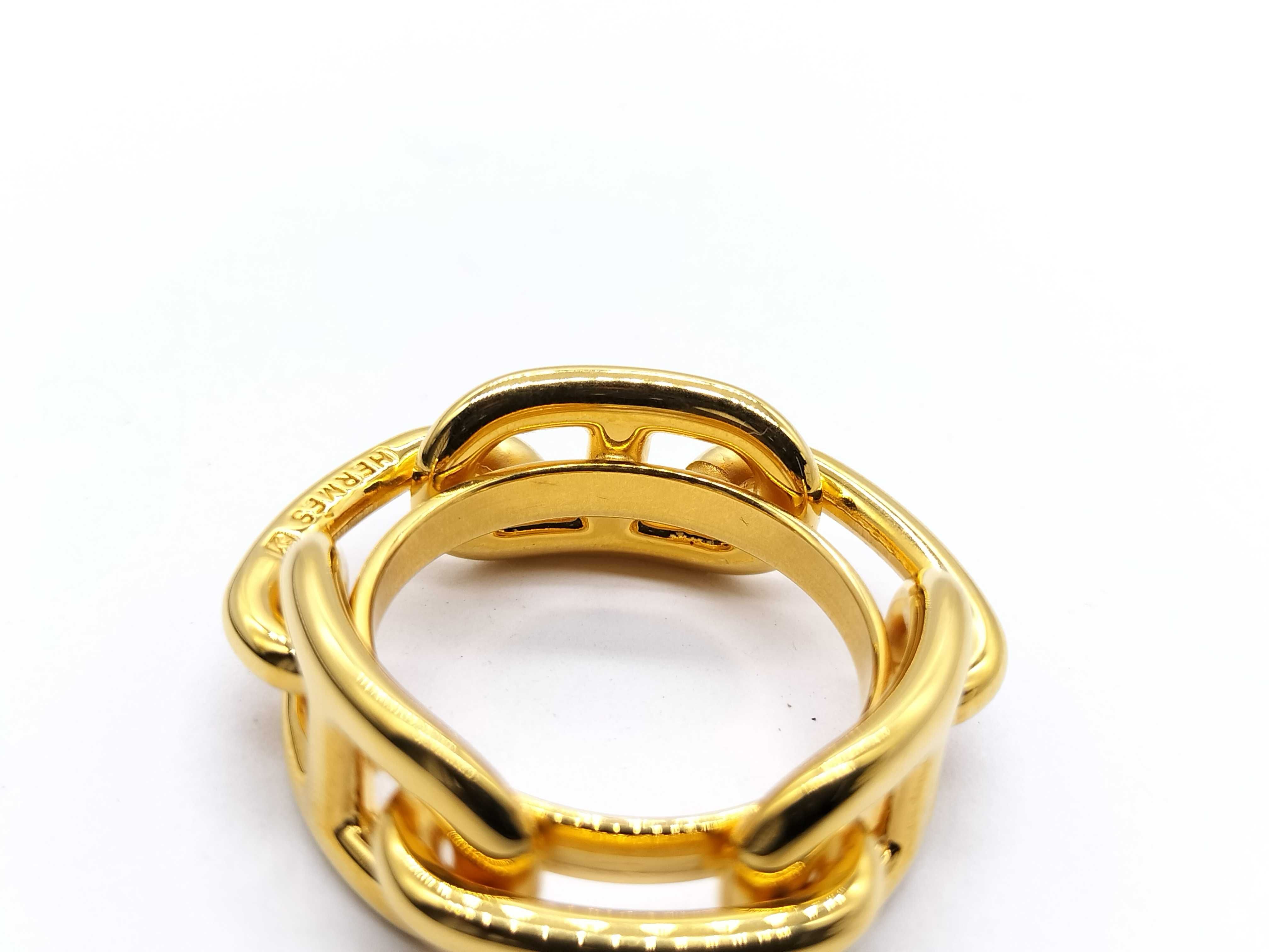 【水曜終了】(10706_0011)HERMES スカーフリング ゴールド その他小物