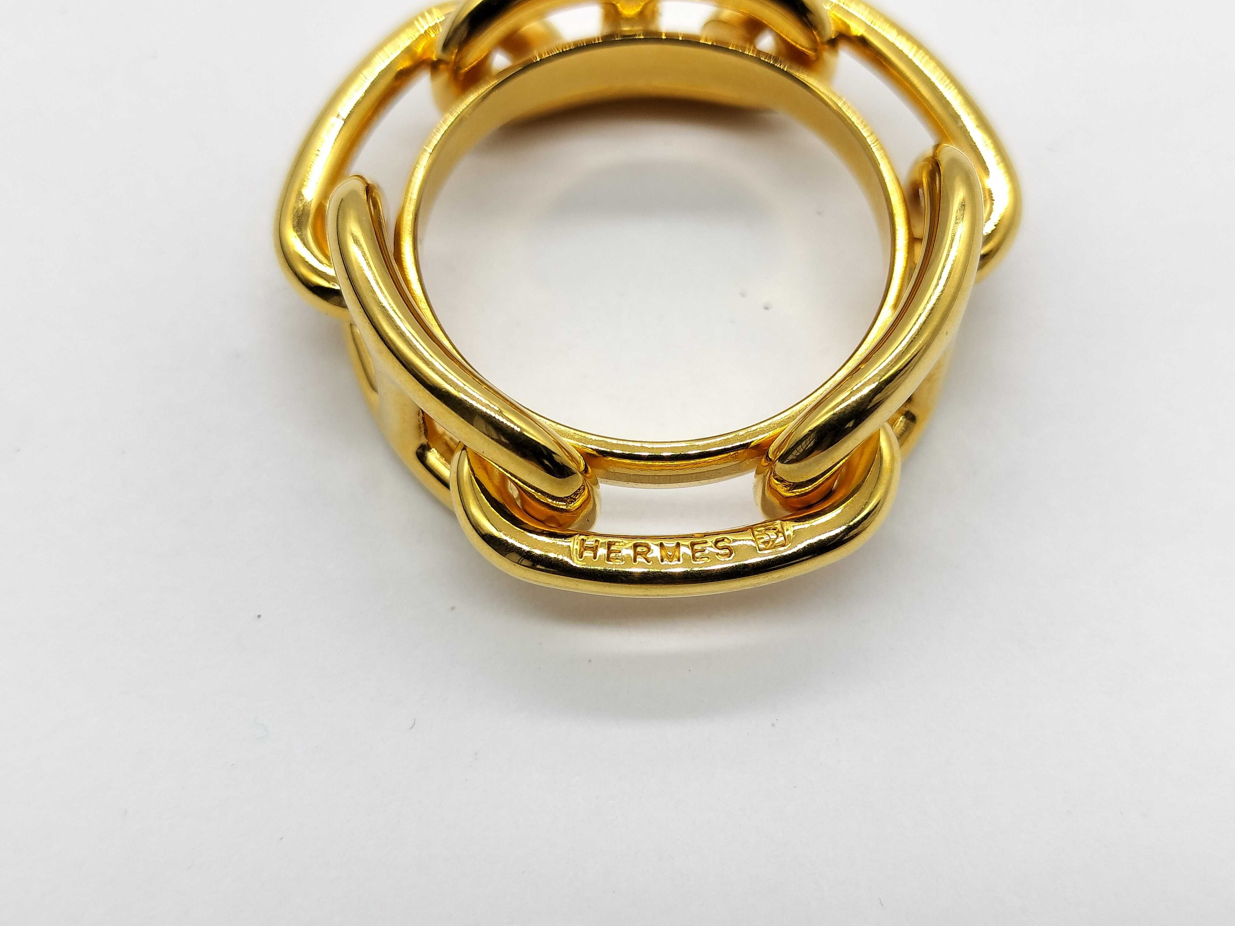 【水曜終了】(10706_0011)HERMES スカーフリング ゴールド その他小物
