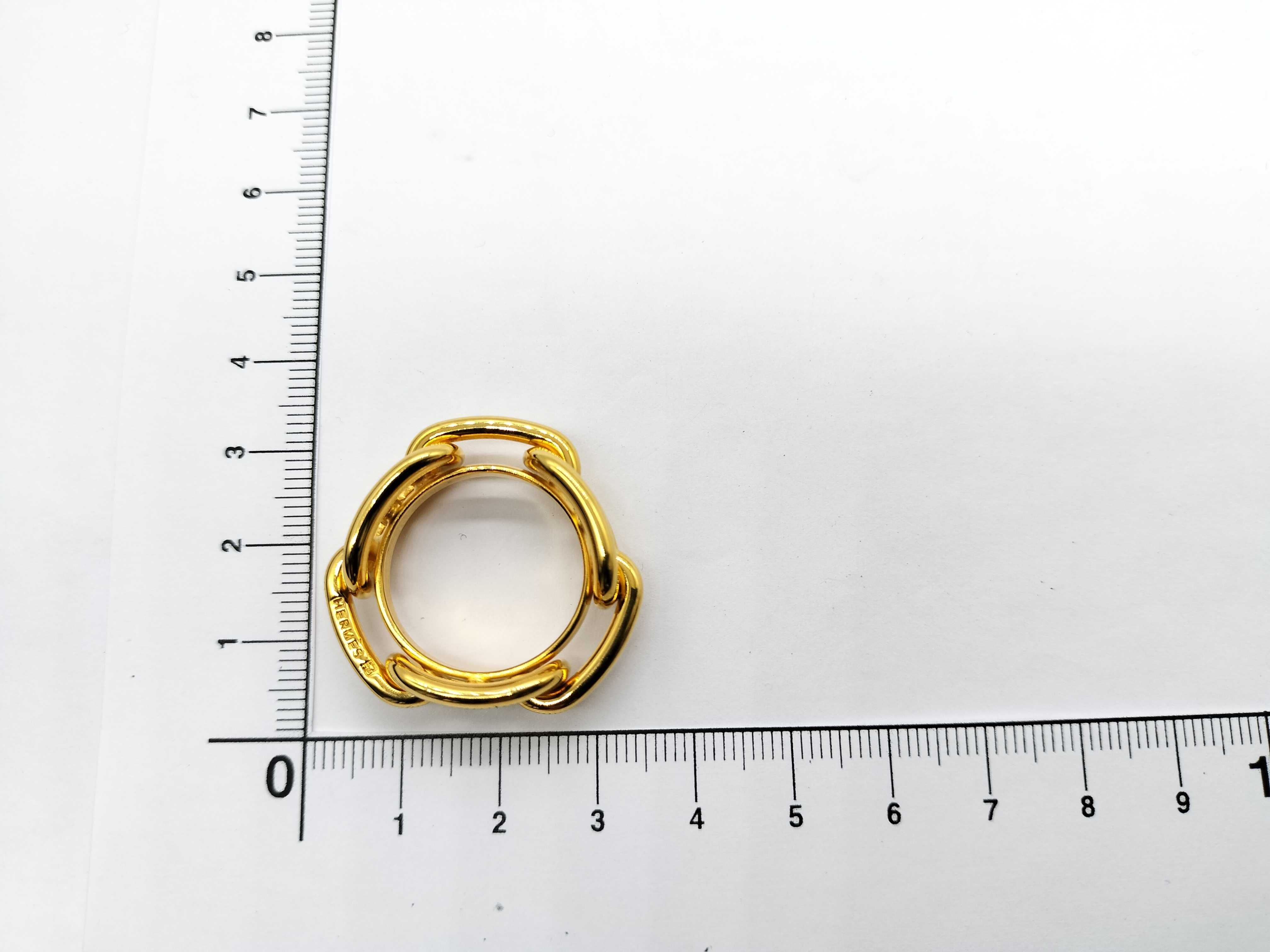 【水曜終了】(10706_0011)HERMES スカーフリング ゴールド その他小物