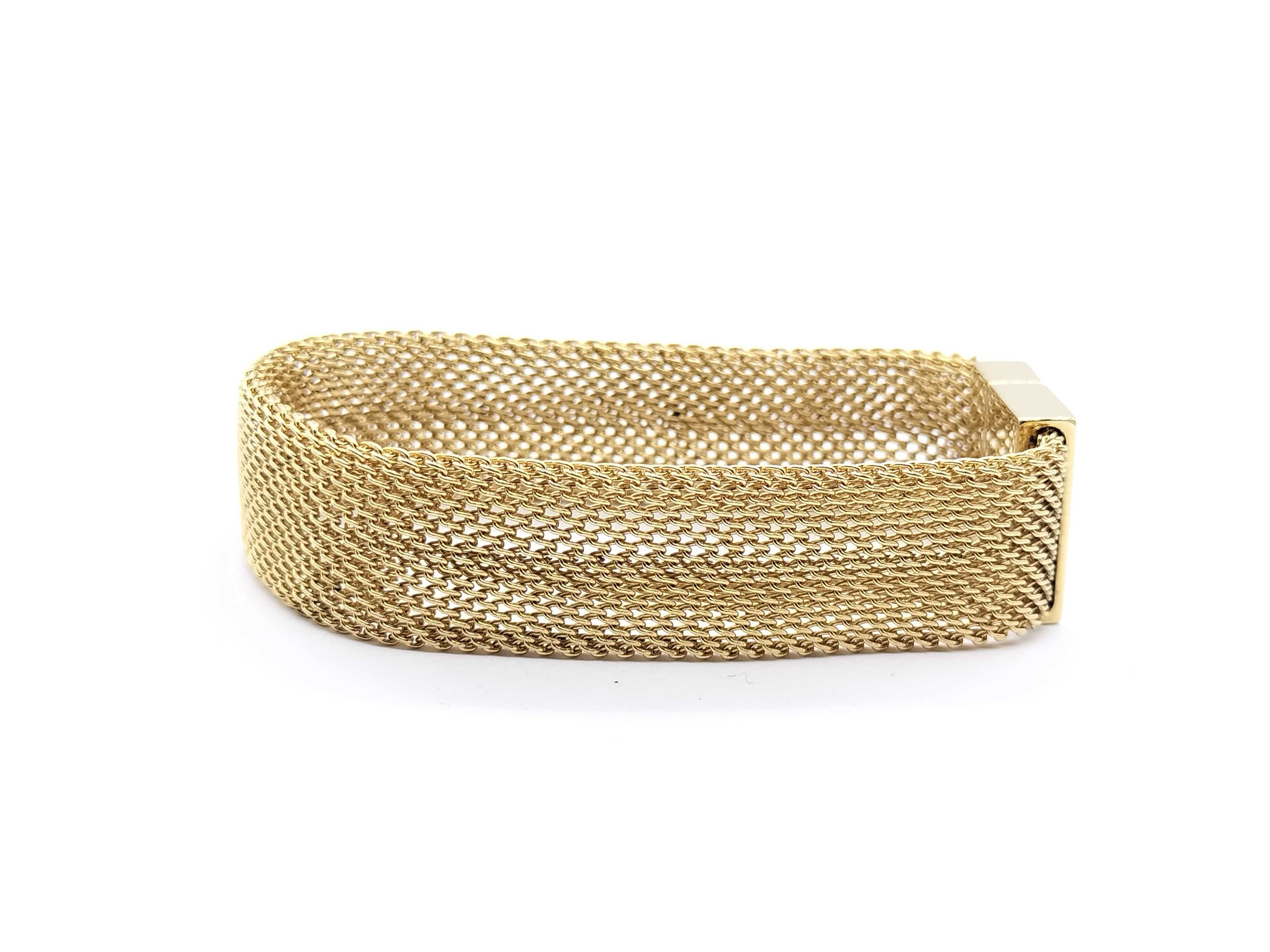 【水曜終了】(10709_0037)GUCCI メッシュ ベルト ブレスレット・バングル