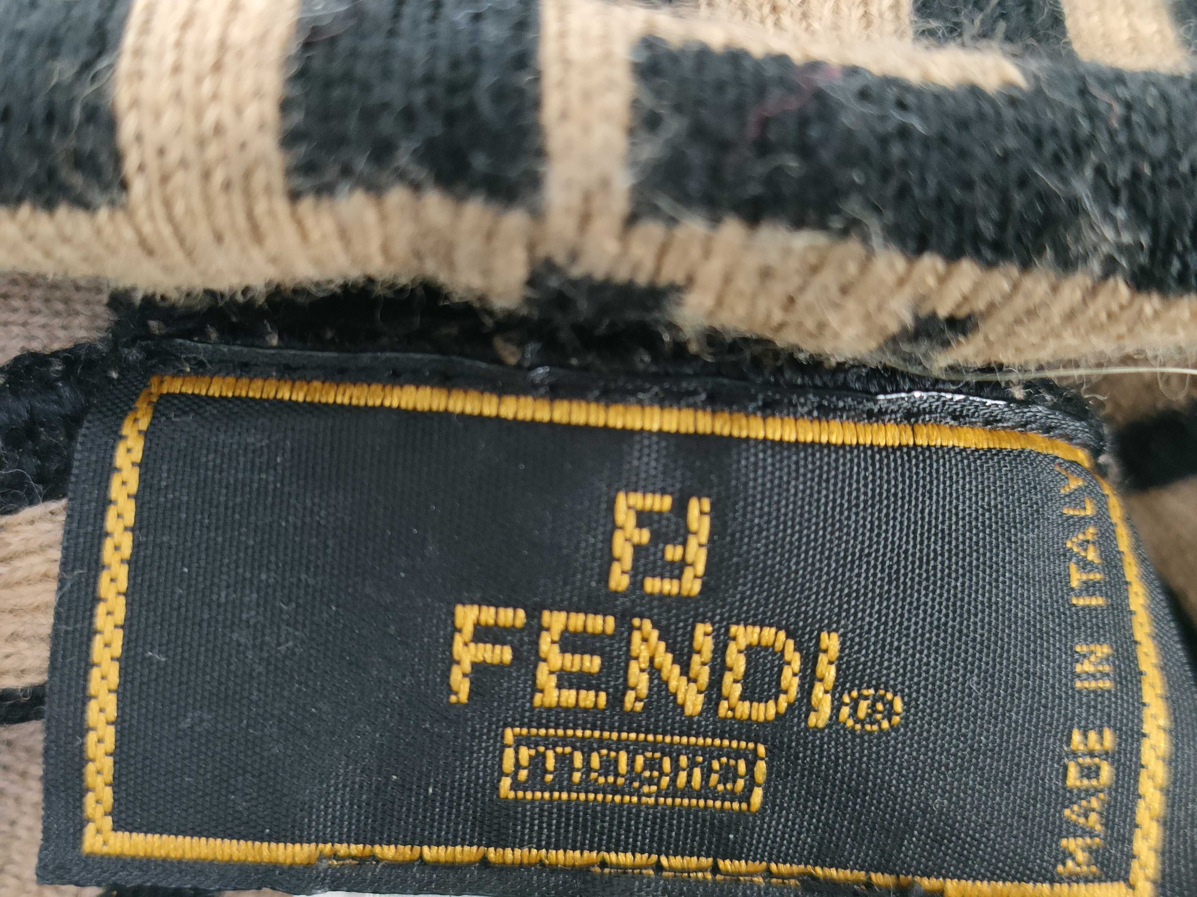 【水曜終了】(10700_0075)FENDI ズッカ柄 ズッカ ニット帽 その他小物