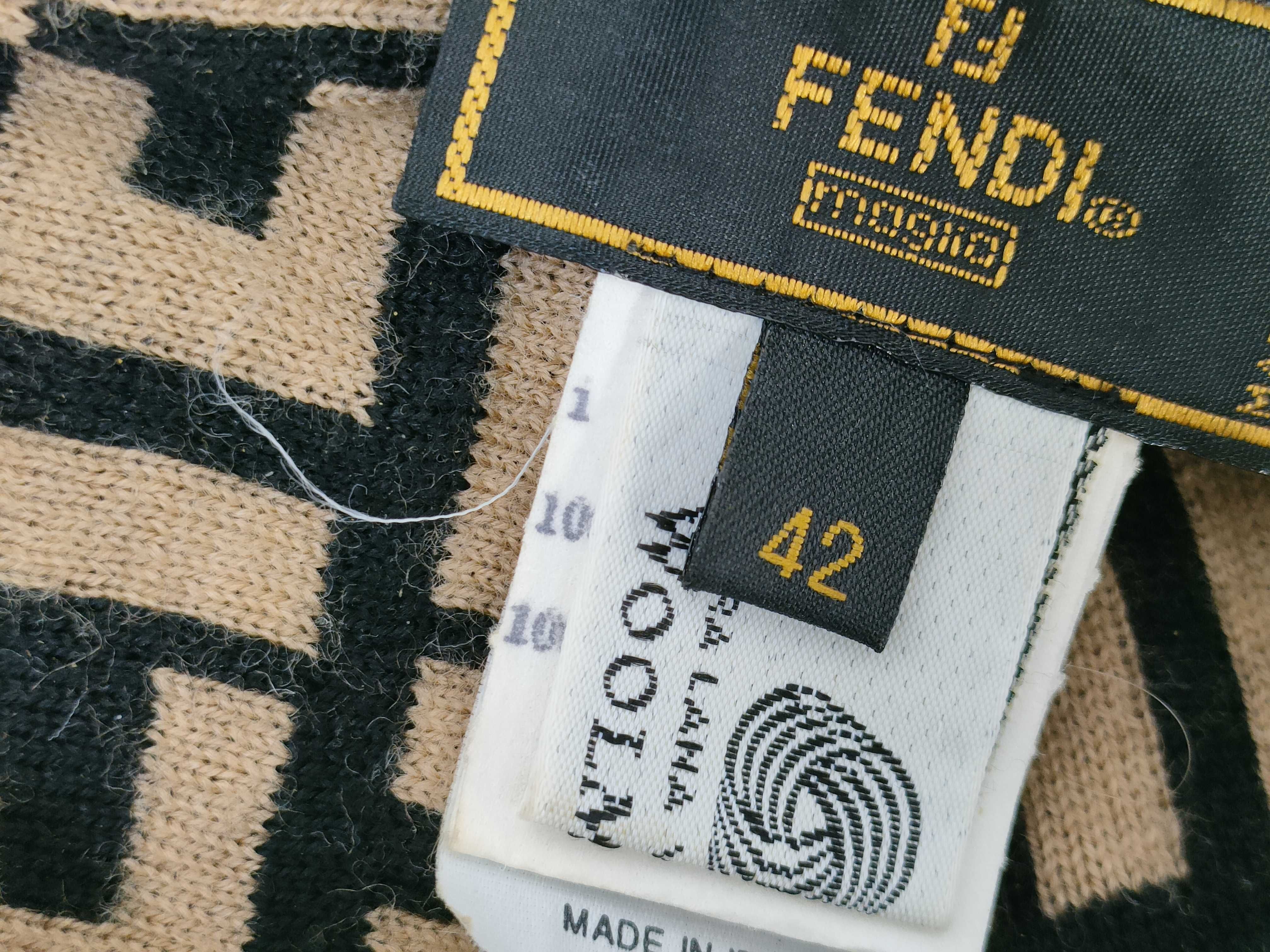 【水曜終了】(10700_0075)FENDI ズッカ柄 ズッカ ニット帽 その他小物