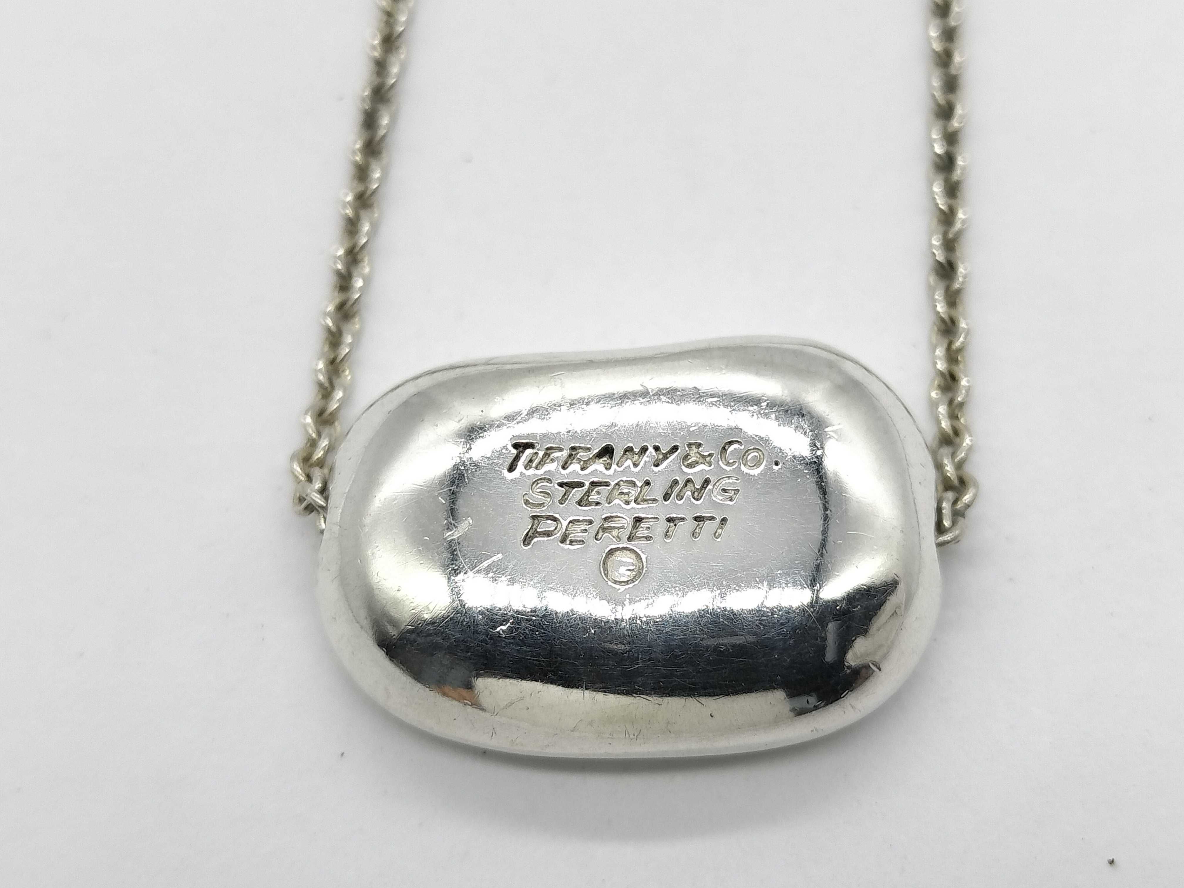【水曜終了】(10700_0098)Tiffany&Co. ビーン エルサ・ペレッティ ビーンズ ネックレス シルバー SV925 11.5g ネックレス