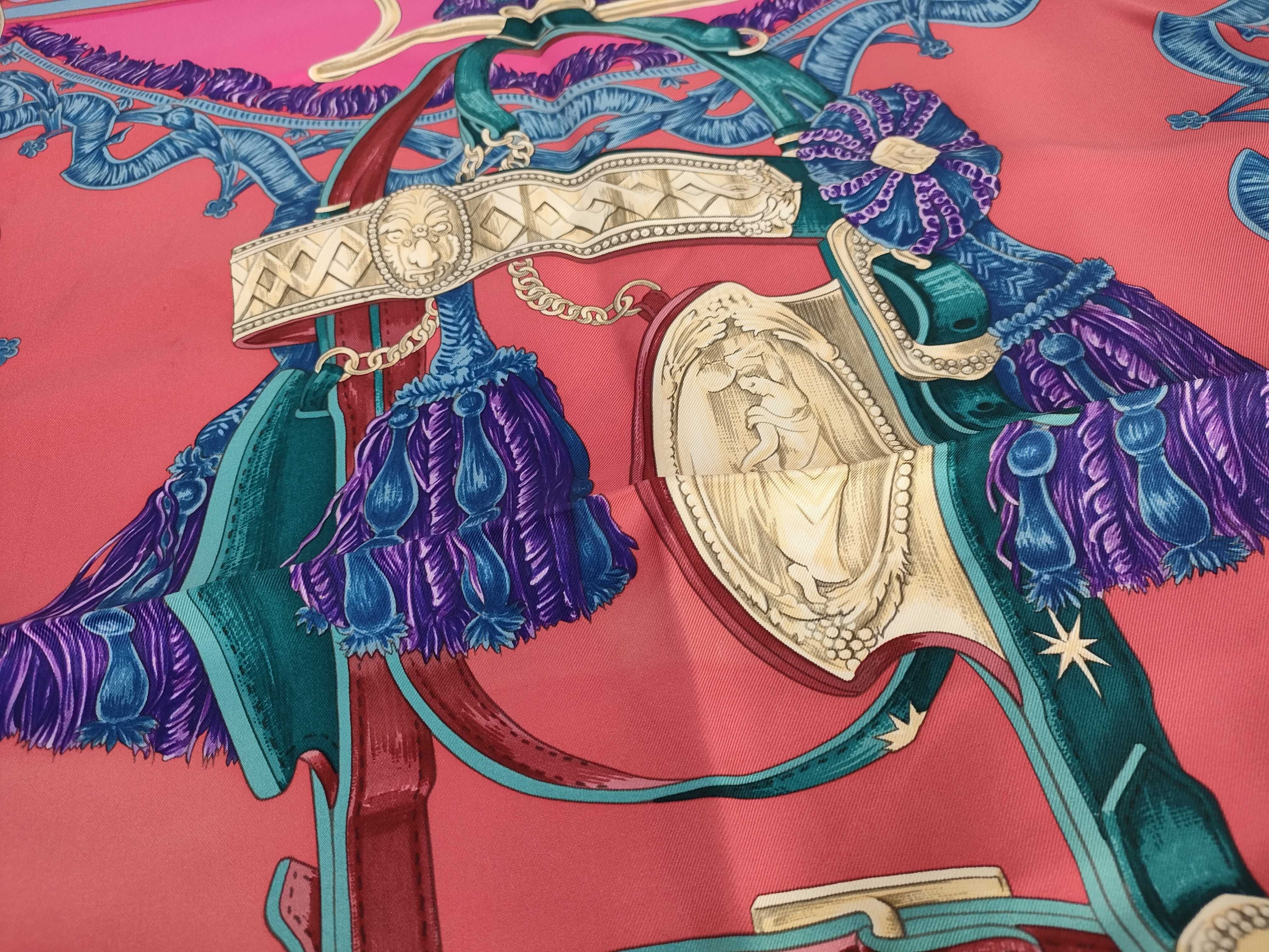 【水曜終了】(10706_0013)HERMES カレ BRID DE COUR その他小物