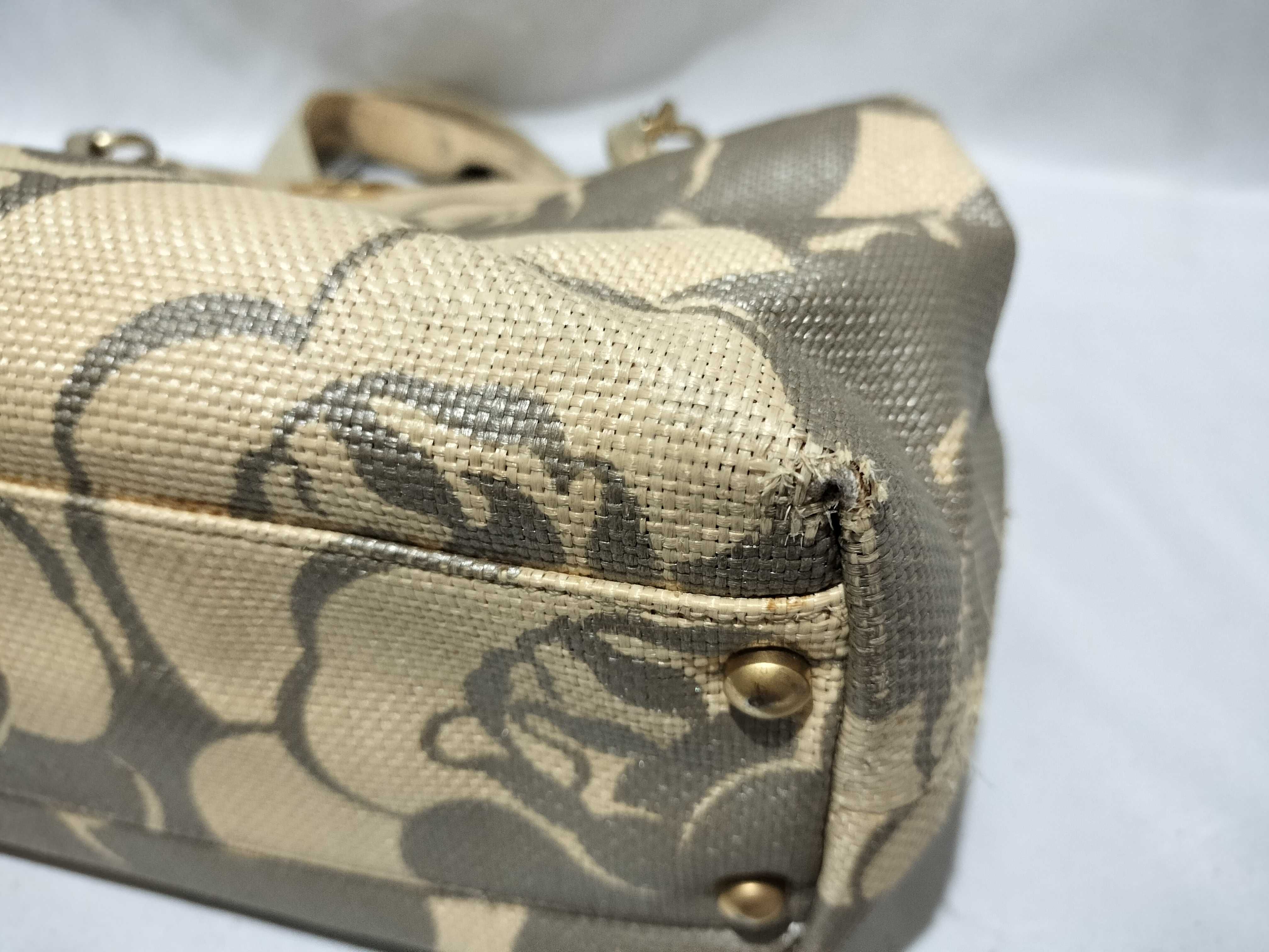 【水曜終了】(10707_0034)CHANEL ココマーク カメリア ストローチェーントート ローマ限定 ポーチ無 ハンドバッグ