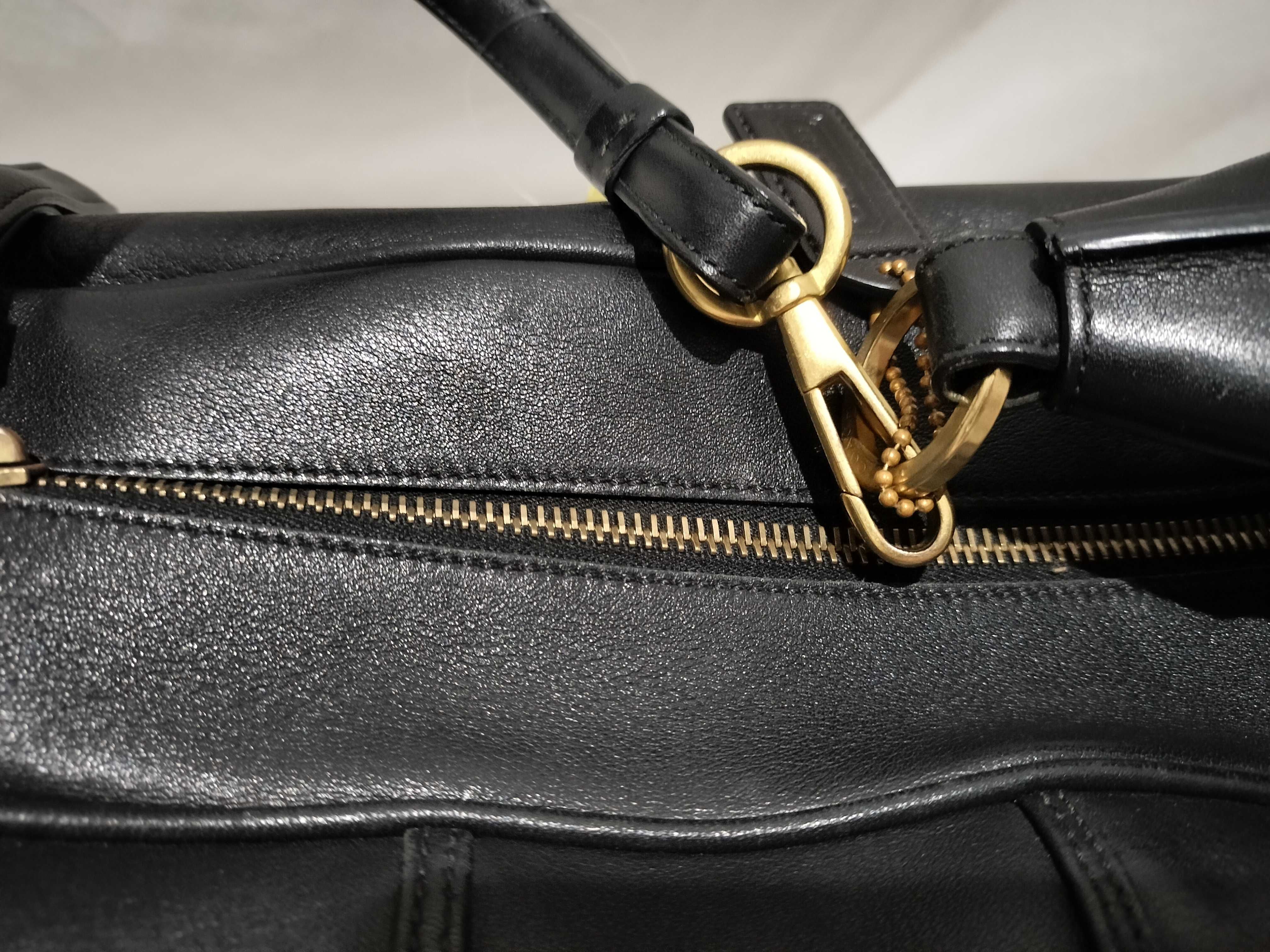 【水曜終了】(10698_0073)COACH レザー ワンショル ブラック ショルダーバッグ