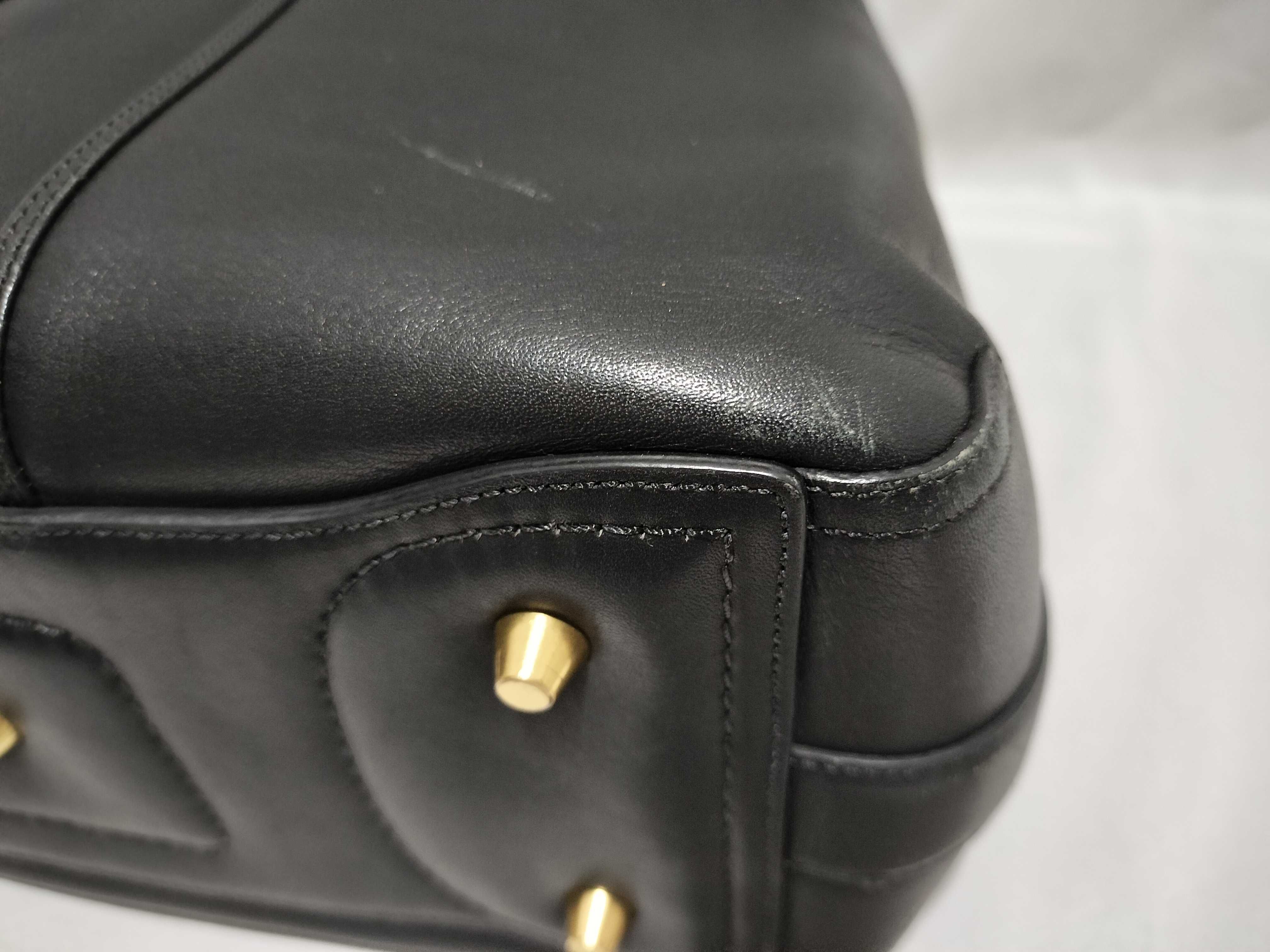 【水曜終了】(10698_0073)COACH レザー ワンショル ブラック ショルダーバッグ