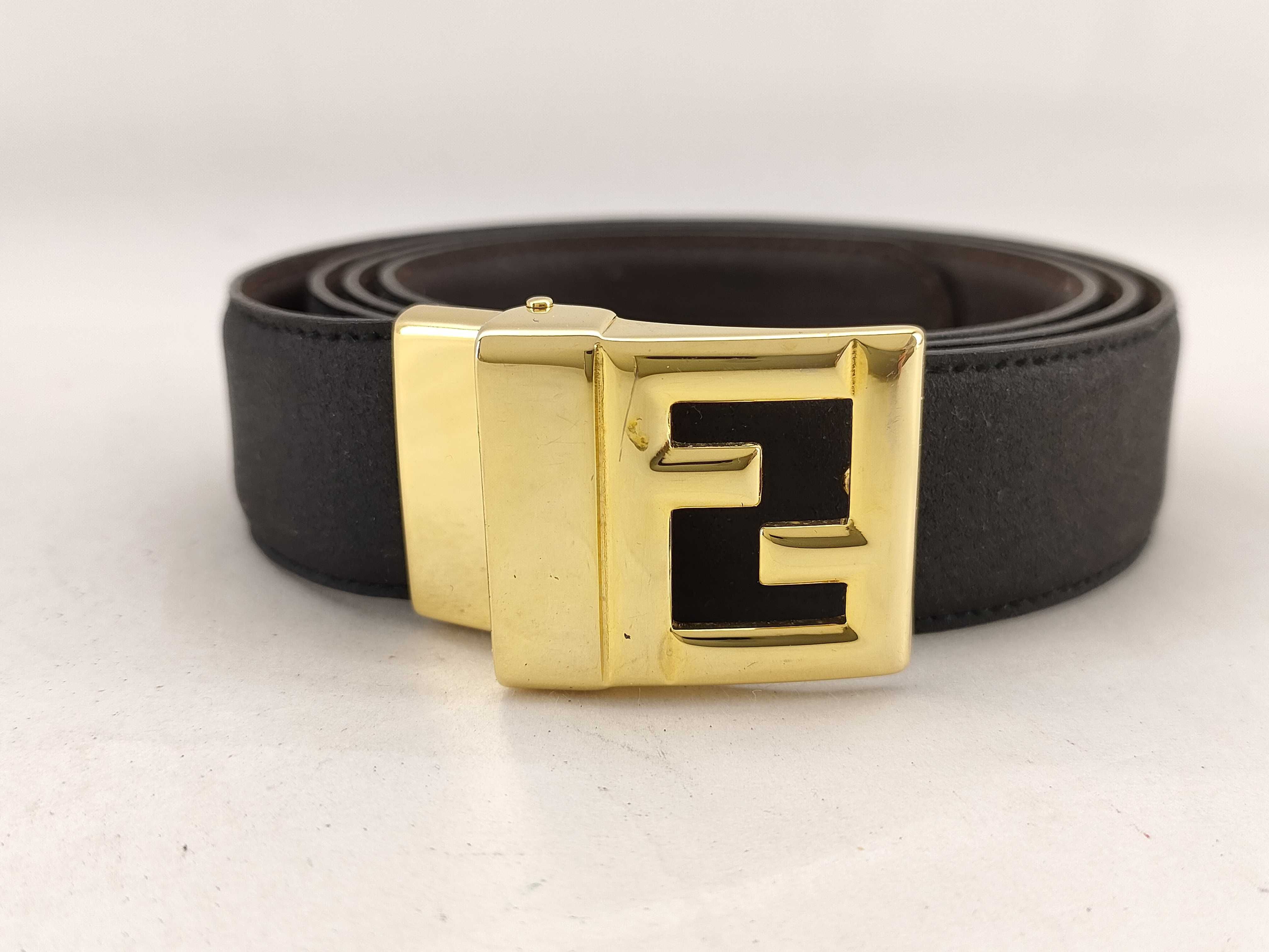 【水曜終了】(10709_0135)FENDI ロゴバックル ベルト ベルト