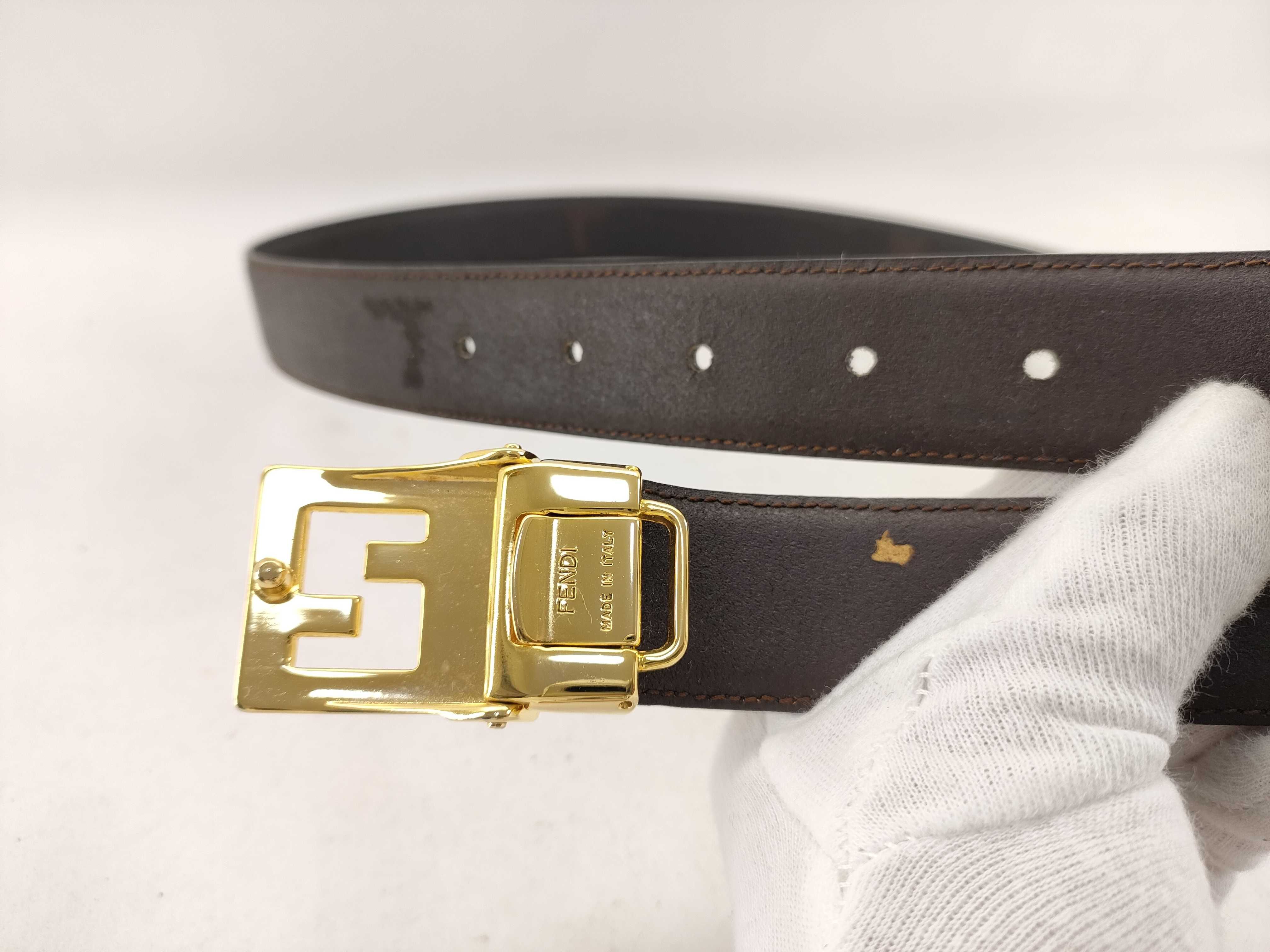 【水曜終了】(10709_0135)FENDI ロゴバックル ベルト ベルト