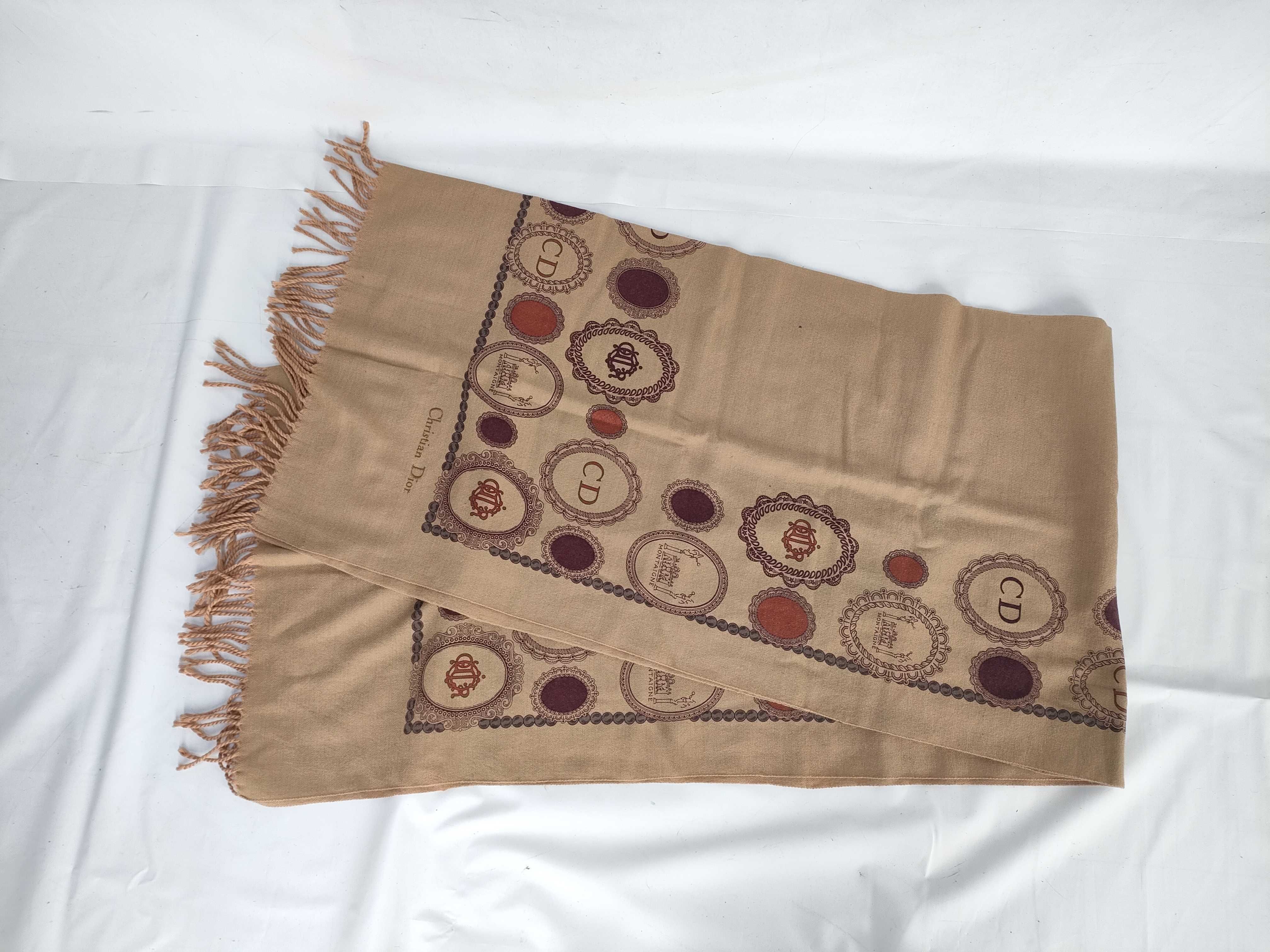 【水曜終了】(10700_0190)Dior 大判ストール MONTAIGNE ウール その他小物