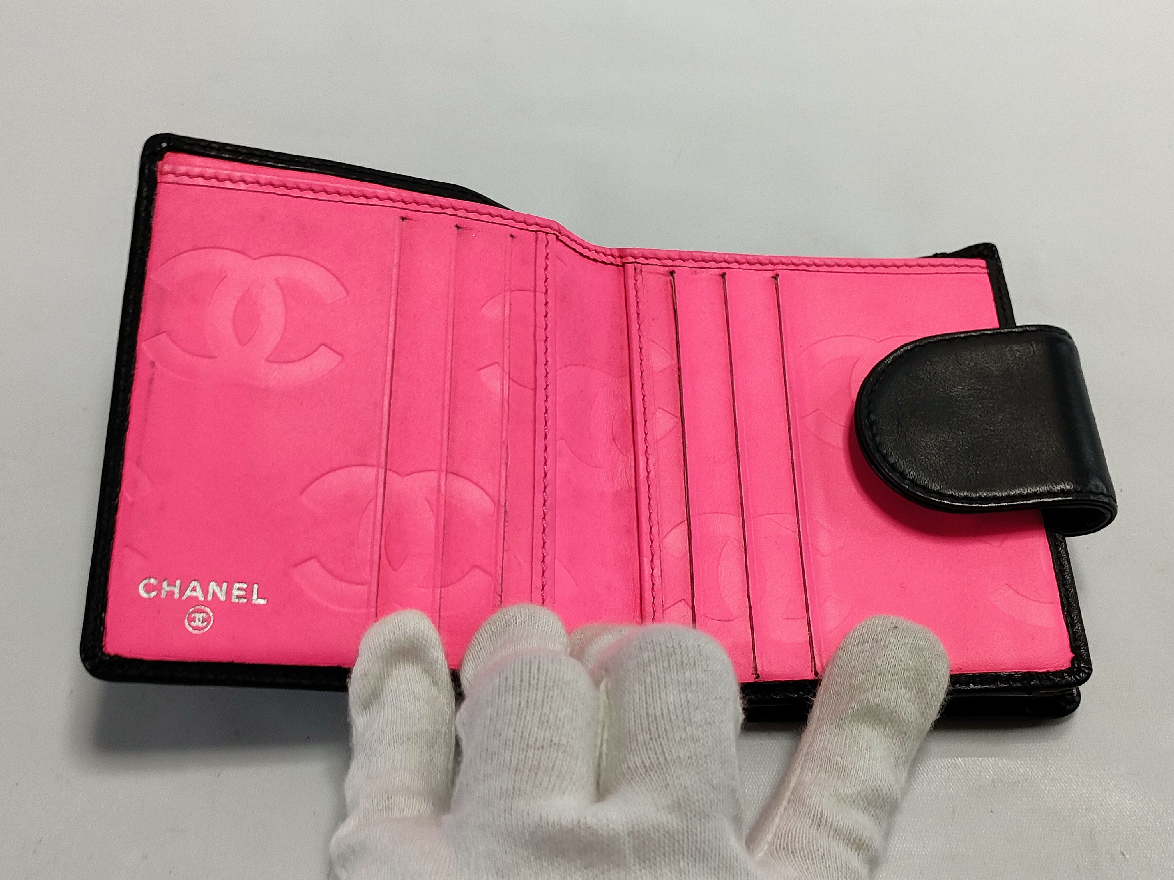 【水曜終了】(10707_0024)CHANEL カンボン コンパクト財布 財布