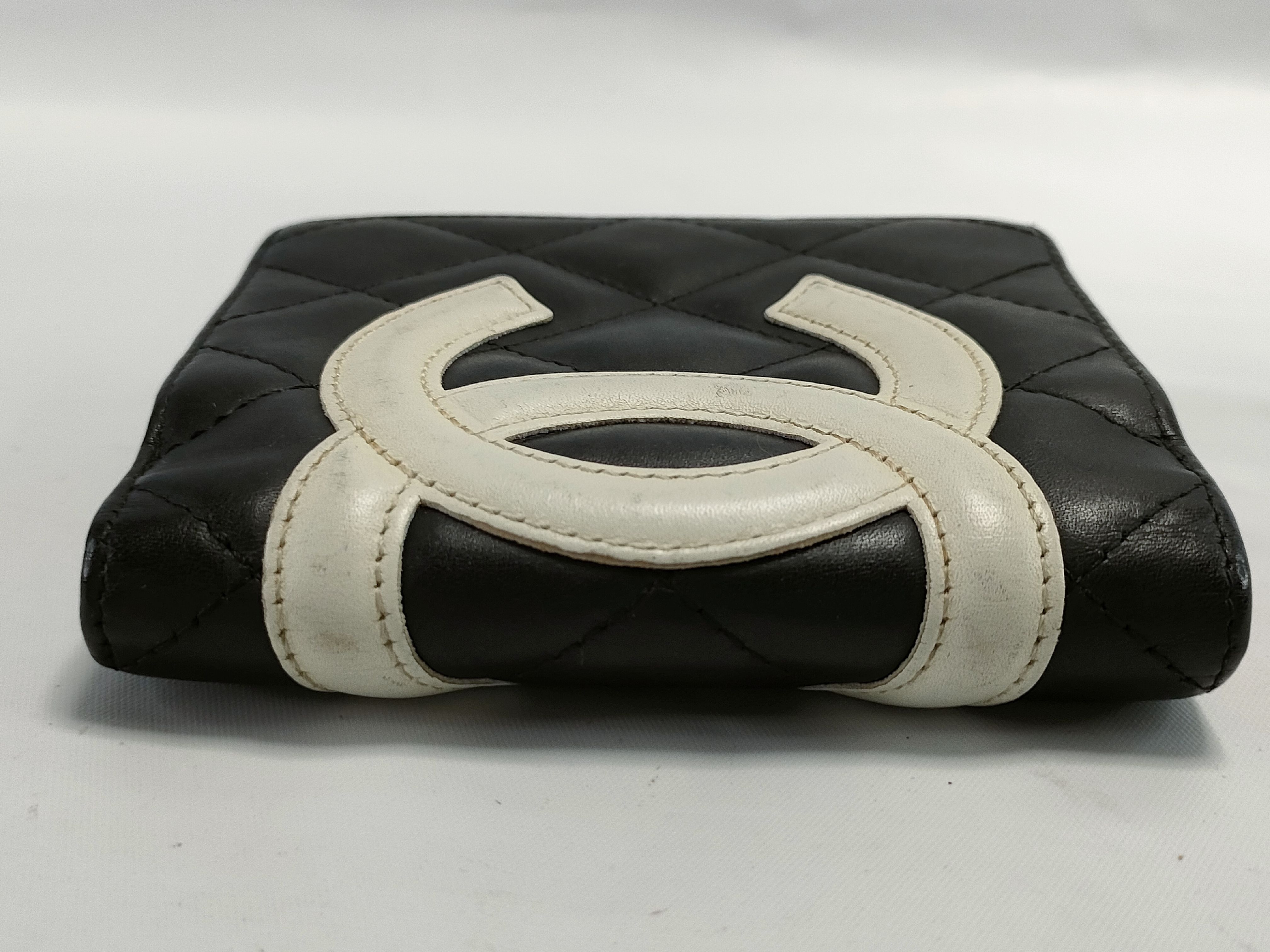 【水曜終了】(10707_0024)CHANEL カンボン コンパクト財布 財布