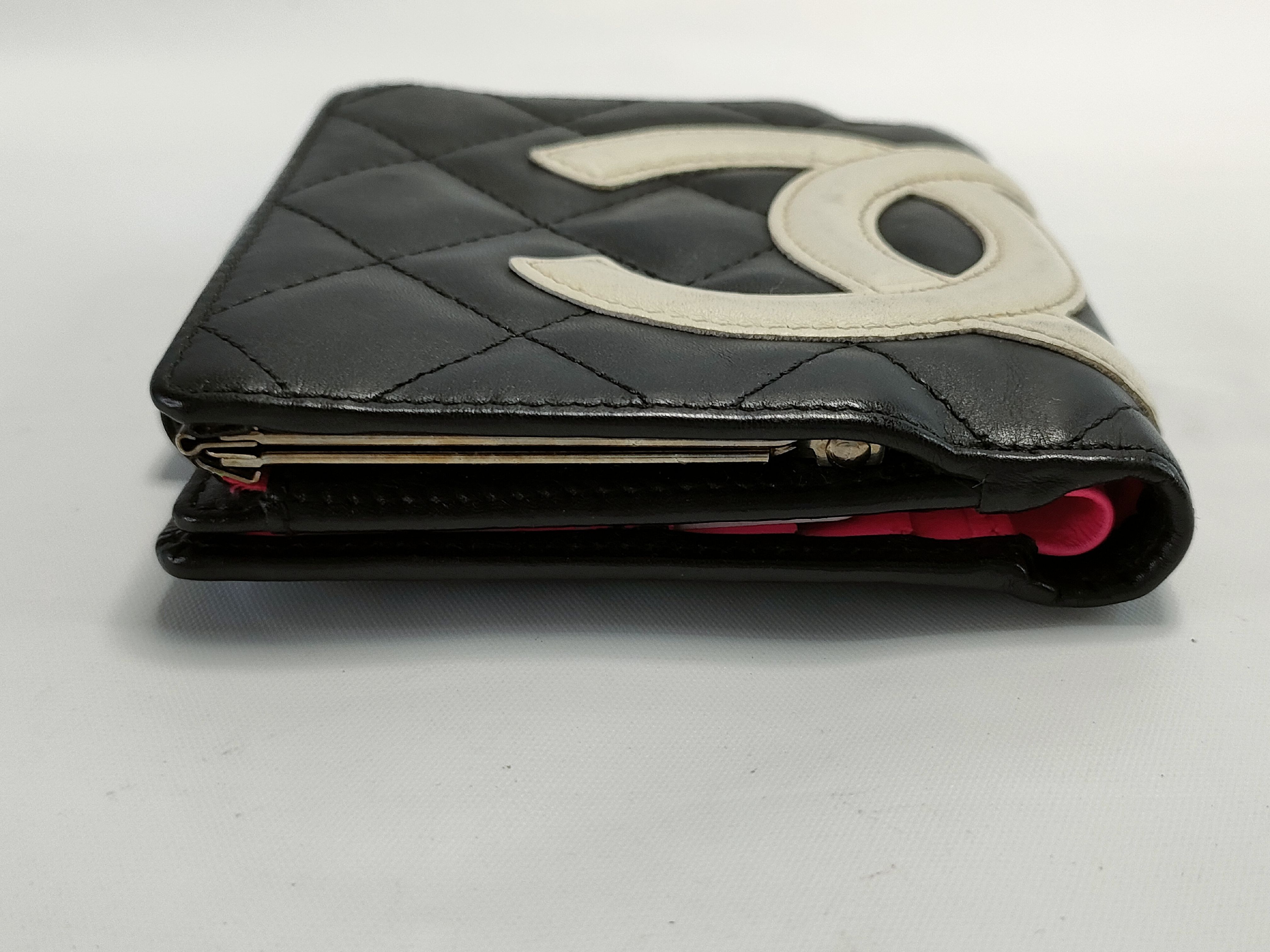 【水曜終了】(10707_0024)CHANEL カンボン コンパクト財布 財布