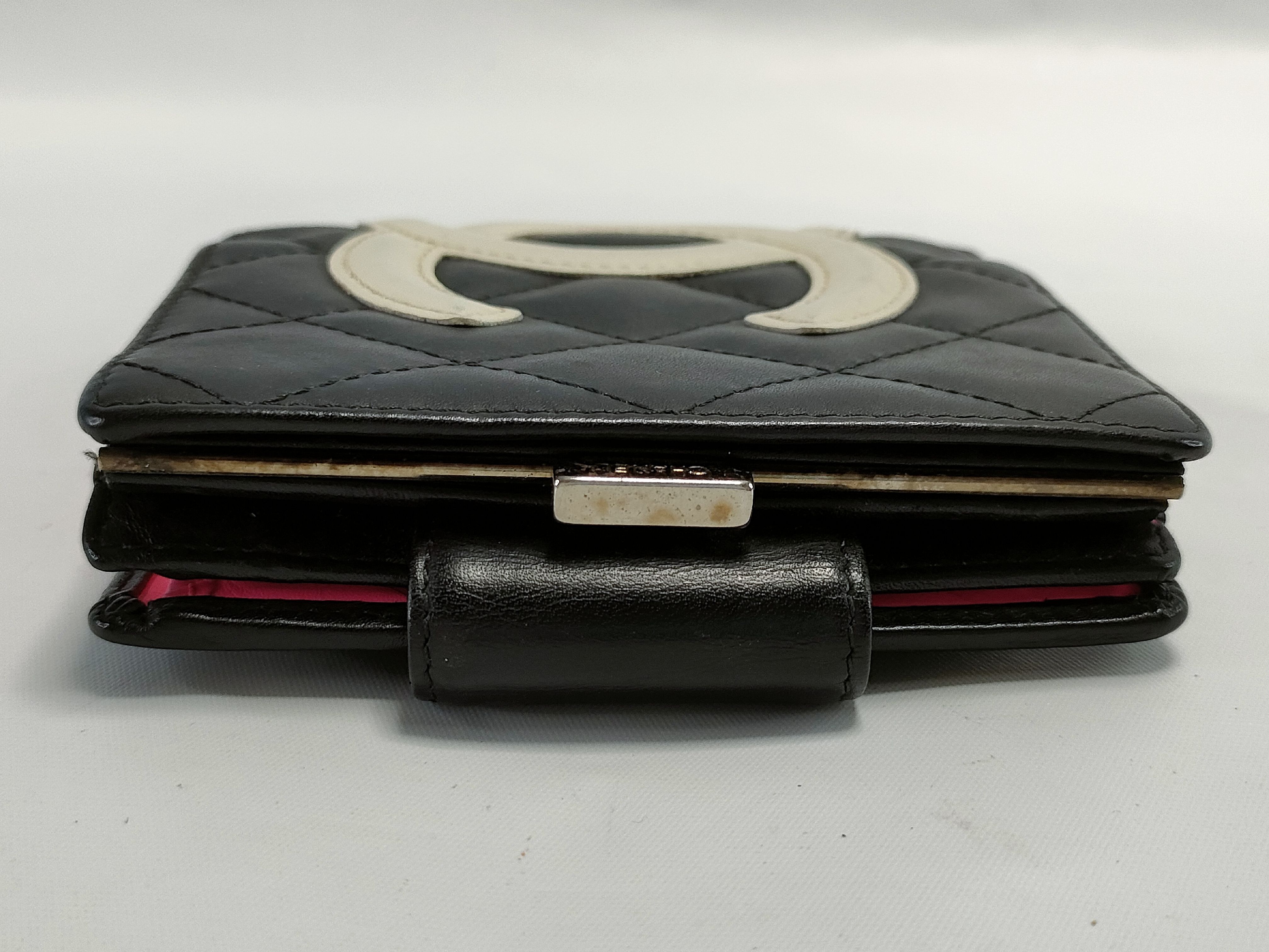 【水曜終了】(10707_0024)CHANEL カンボン コンパクト財布 財布