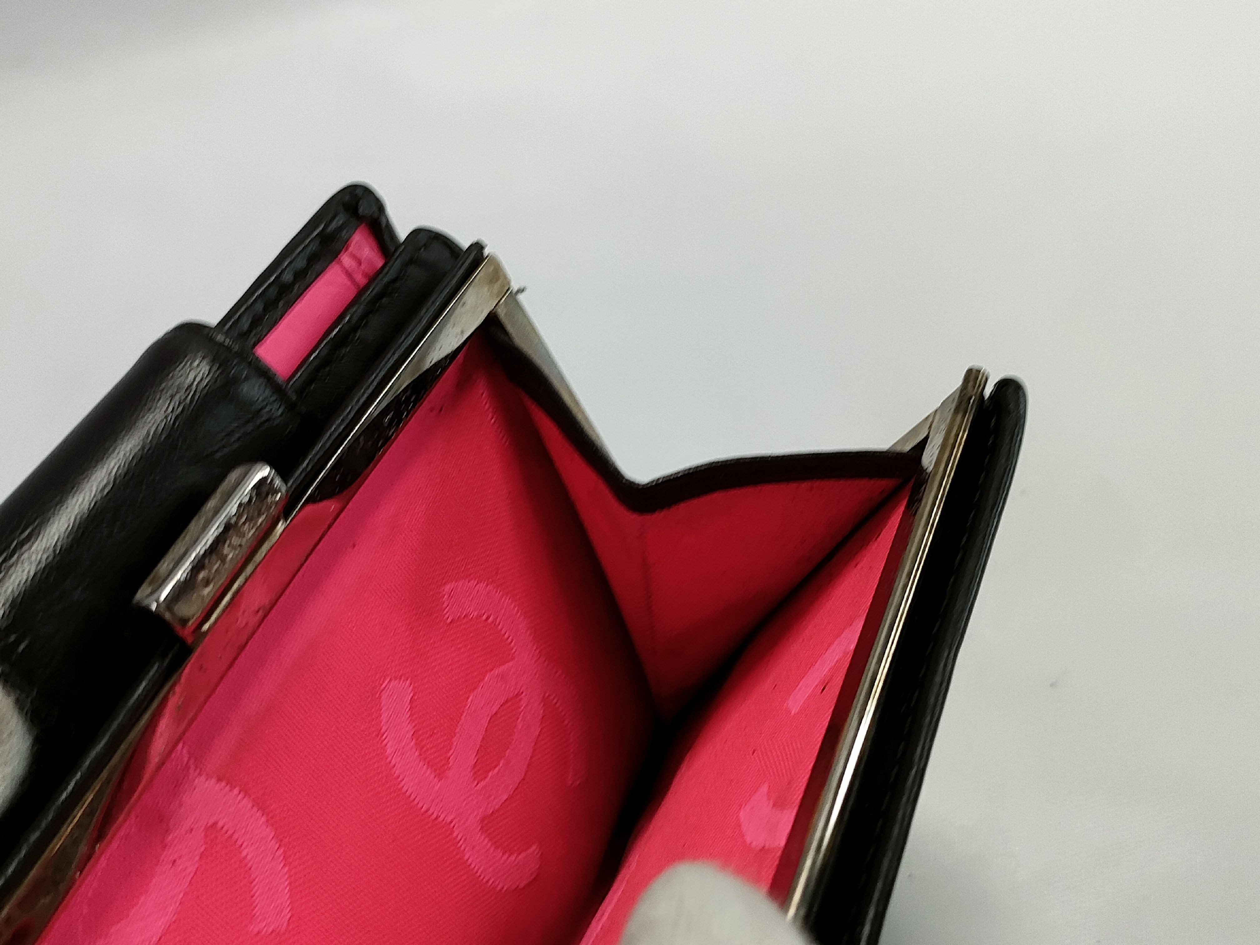 【水曜終了】(10707_0024)CHANEL カンボン コンパクト財布 財布