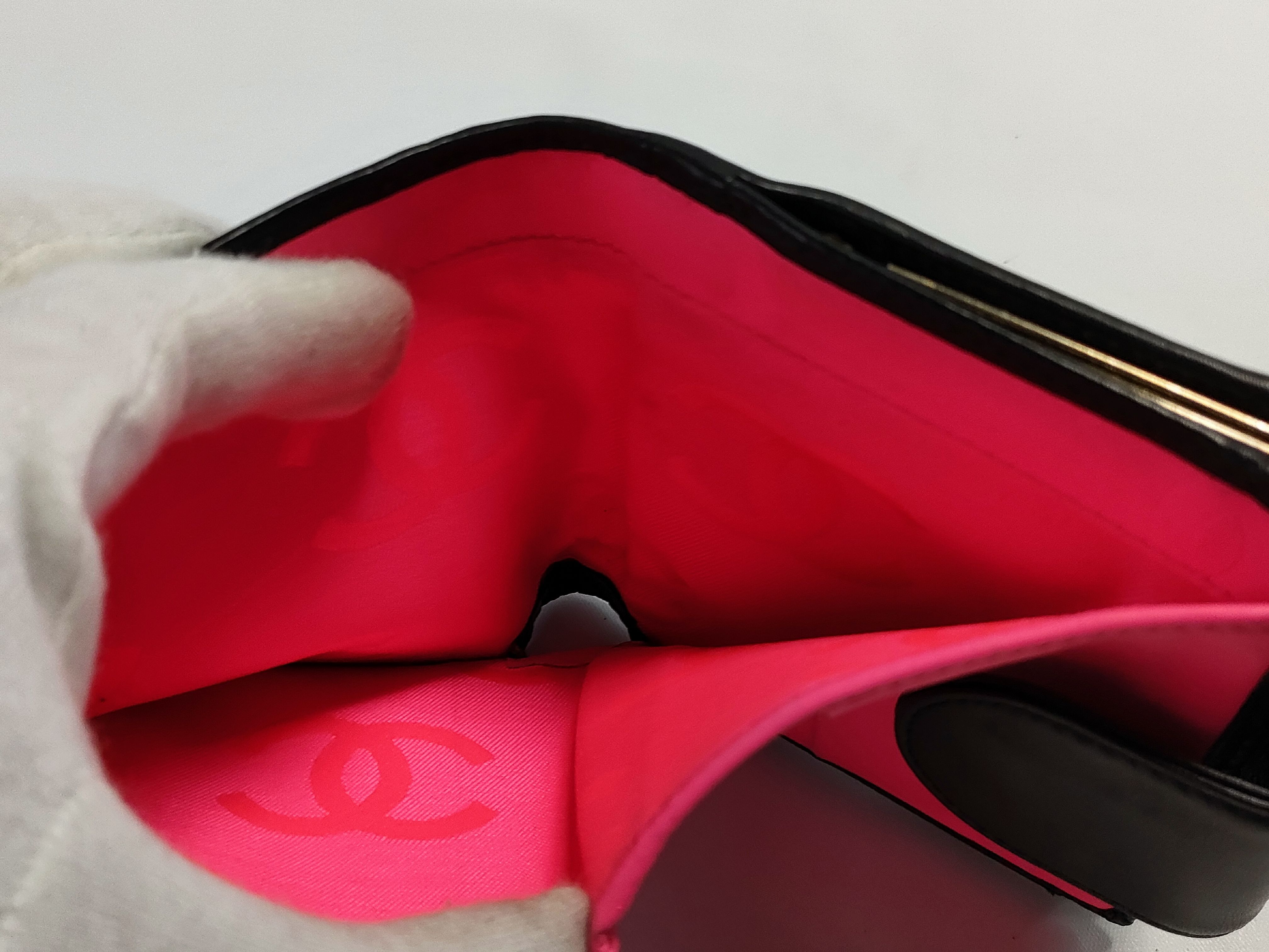 【水曜終了】(10707_0024)CHANEL カンボン コンパクト財布 財布