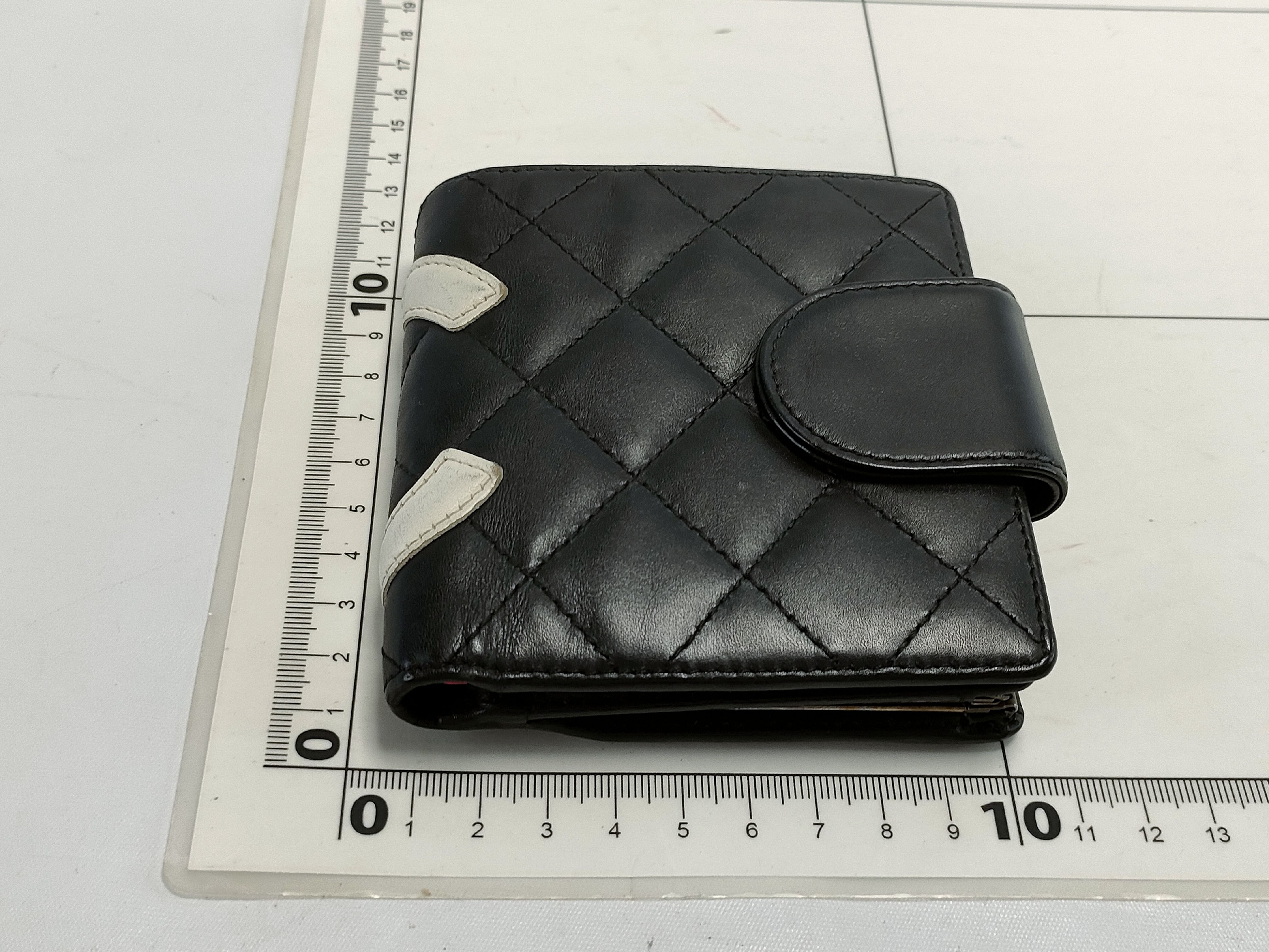 【水曜終了】(10707_0024)CHANEL カンボン コンパクト財布 財布