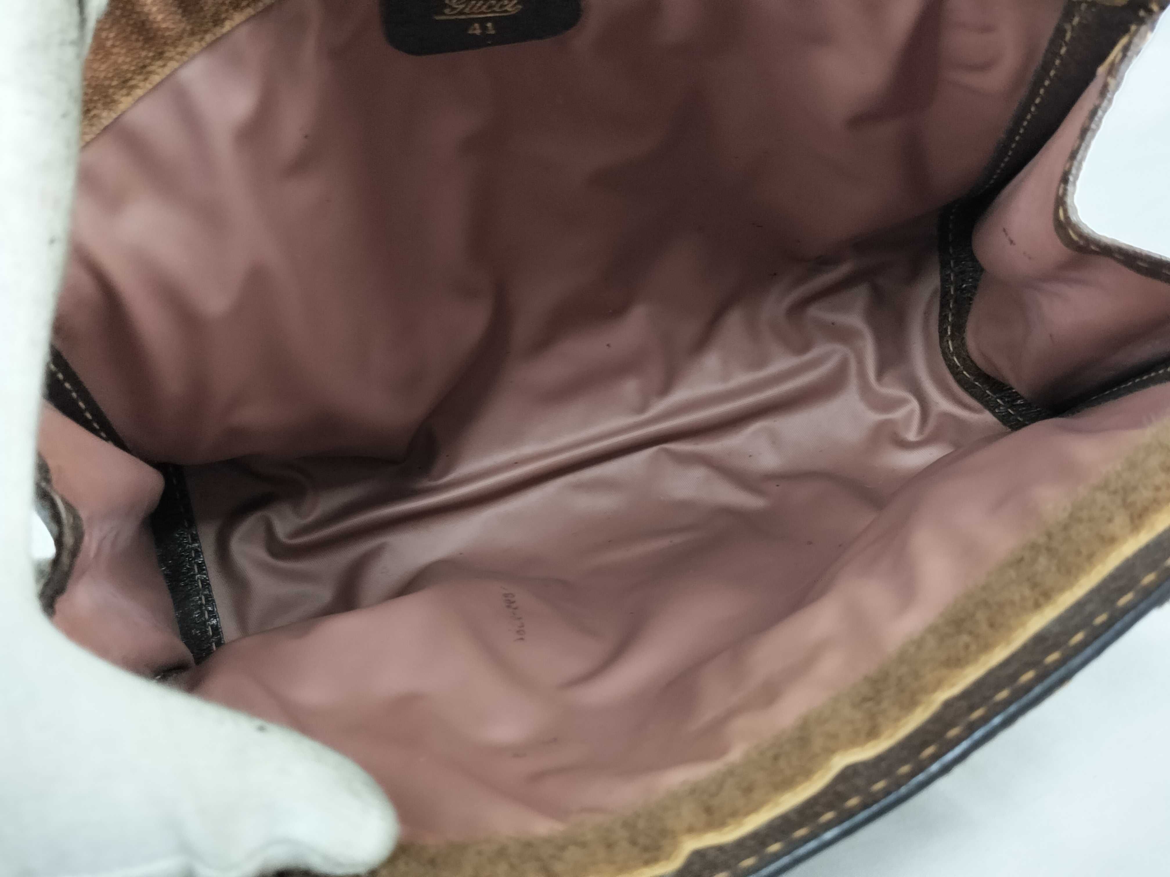 【水曜終了】(10709_0013)GUCCI オールド GGスプリーム シェリー ポーチ ポーチ