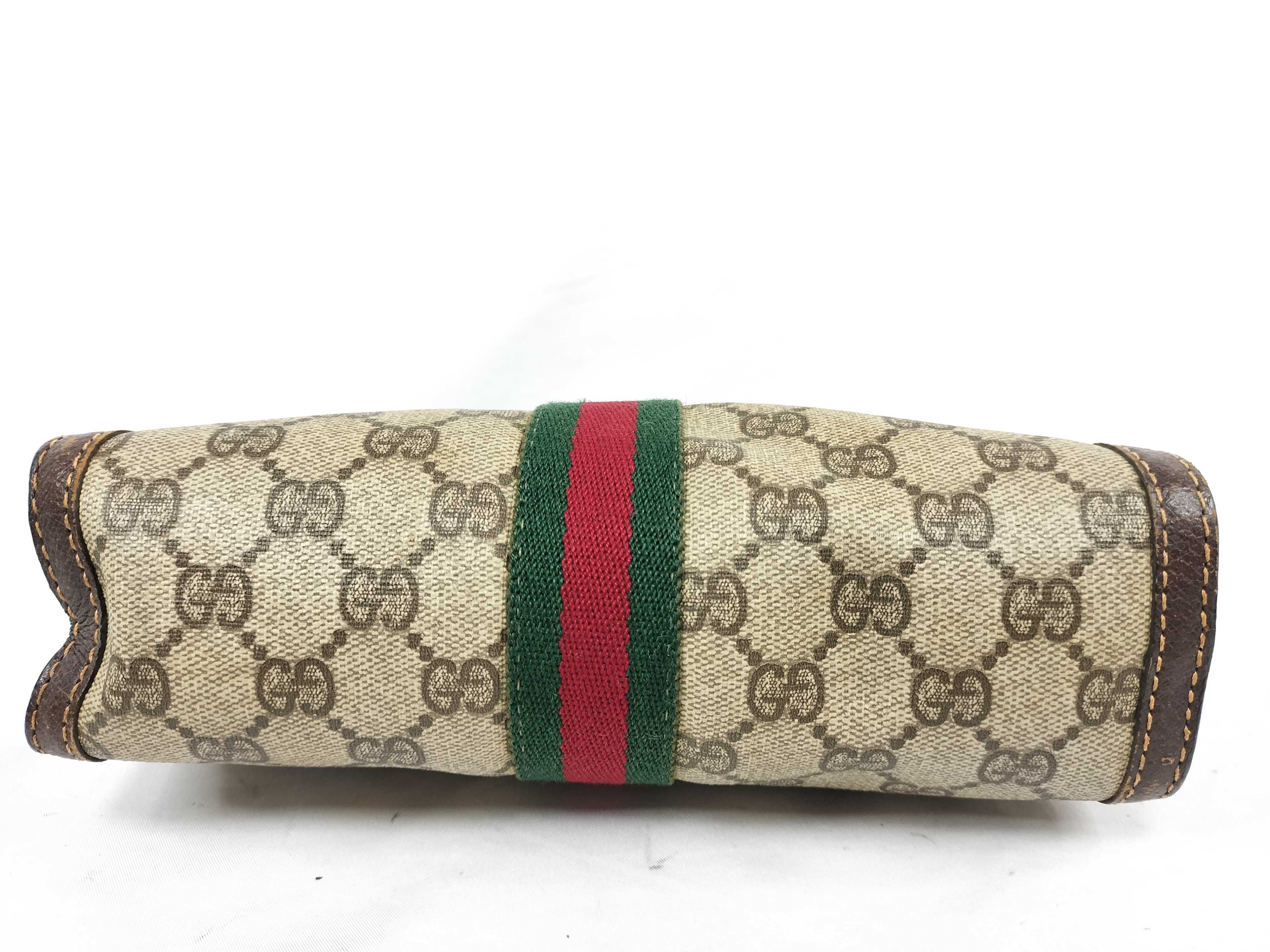 【水曜終了】(10709_0013)GUCCI オールド GGスプリーム シェリー ポーチ ポーチ