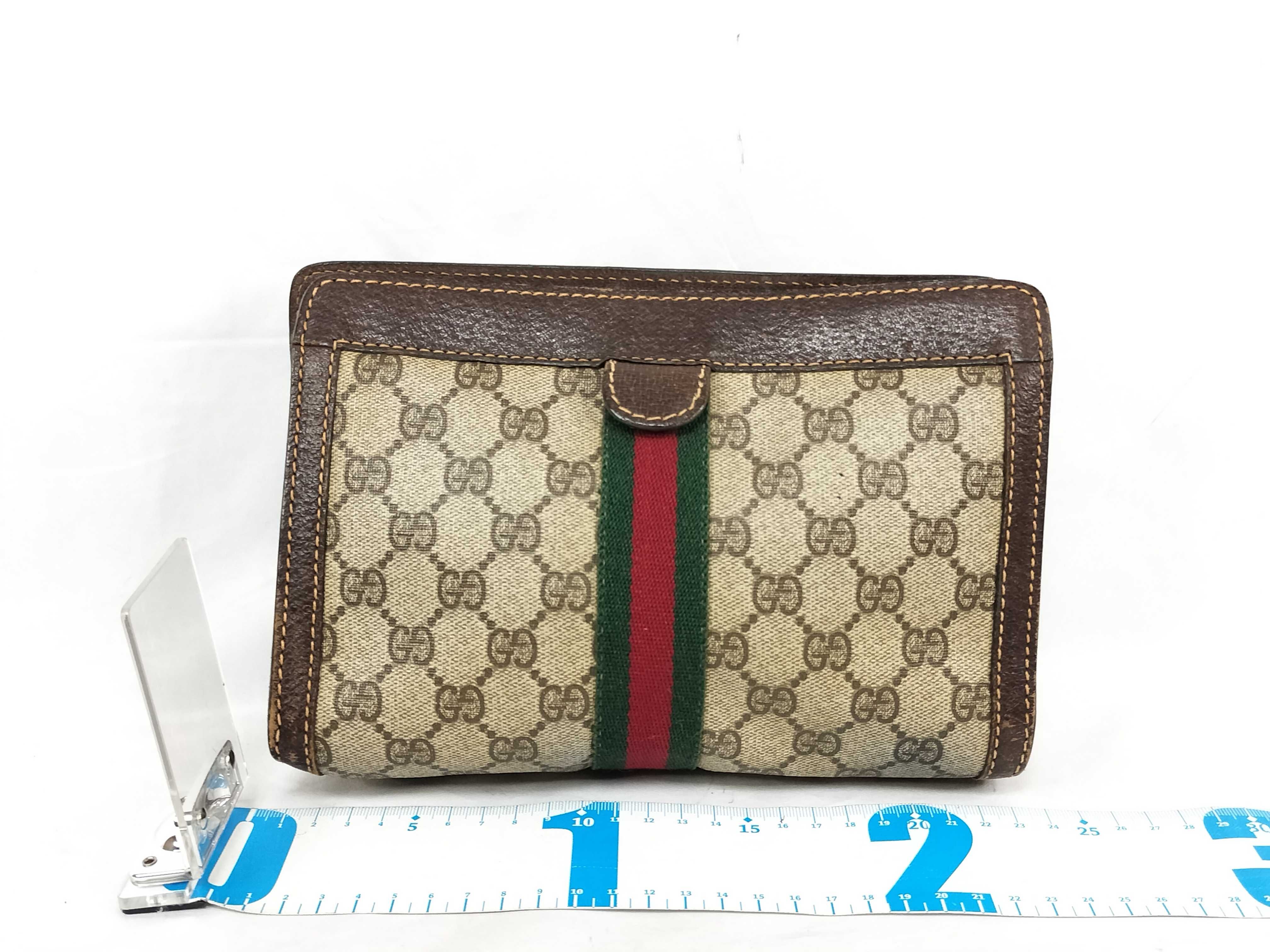 【水曜終了】(10709_0013)GUCCI オールド GGスプリーム シェリー ポーチ ポーチ